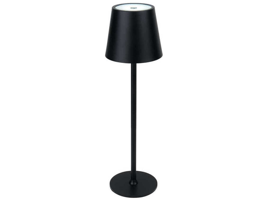Craftmade Evans Flat Black Frost Polystyrene Table Lamp