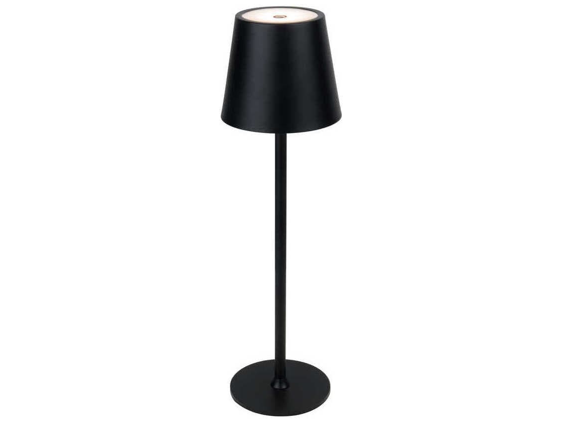 Craftmade Evans Flat Black Frost Polystyrene Table Lamp