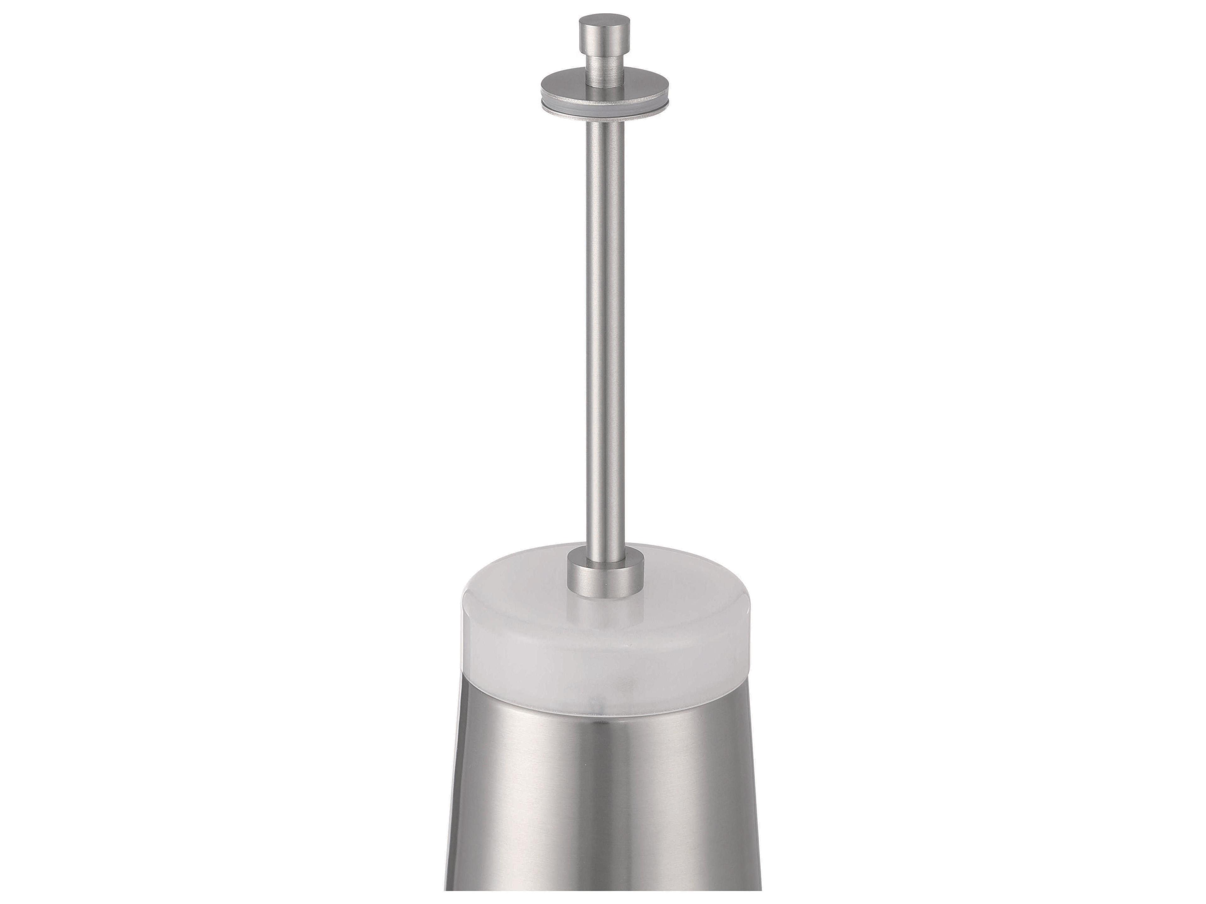 Craftmade Brushed Polished Nickel Frost White Glass Table Lamp