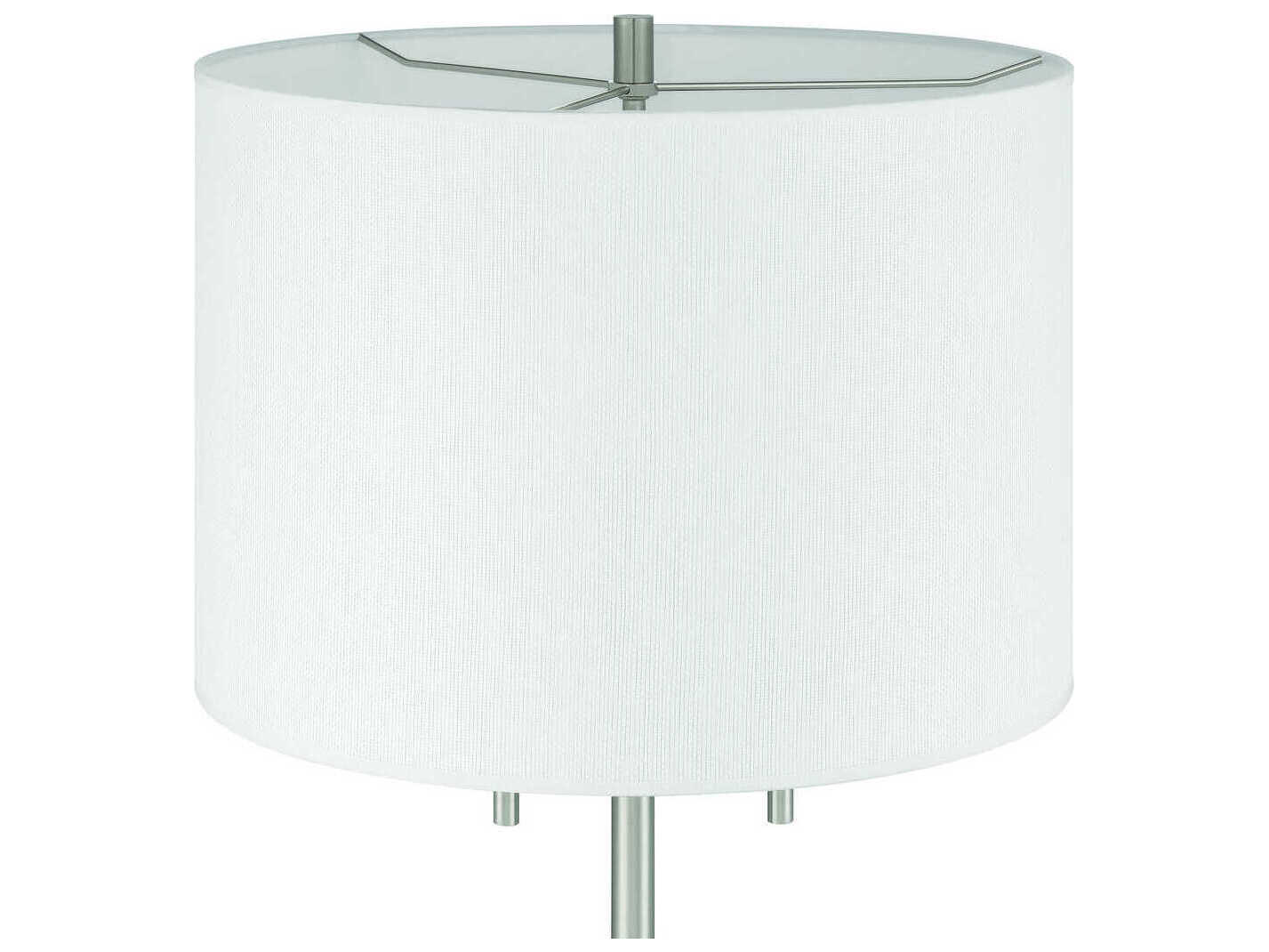 Craftmade Neely Brushed Polished Nickel White Fabric Buffet Lamp