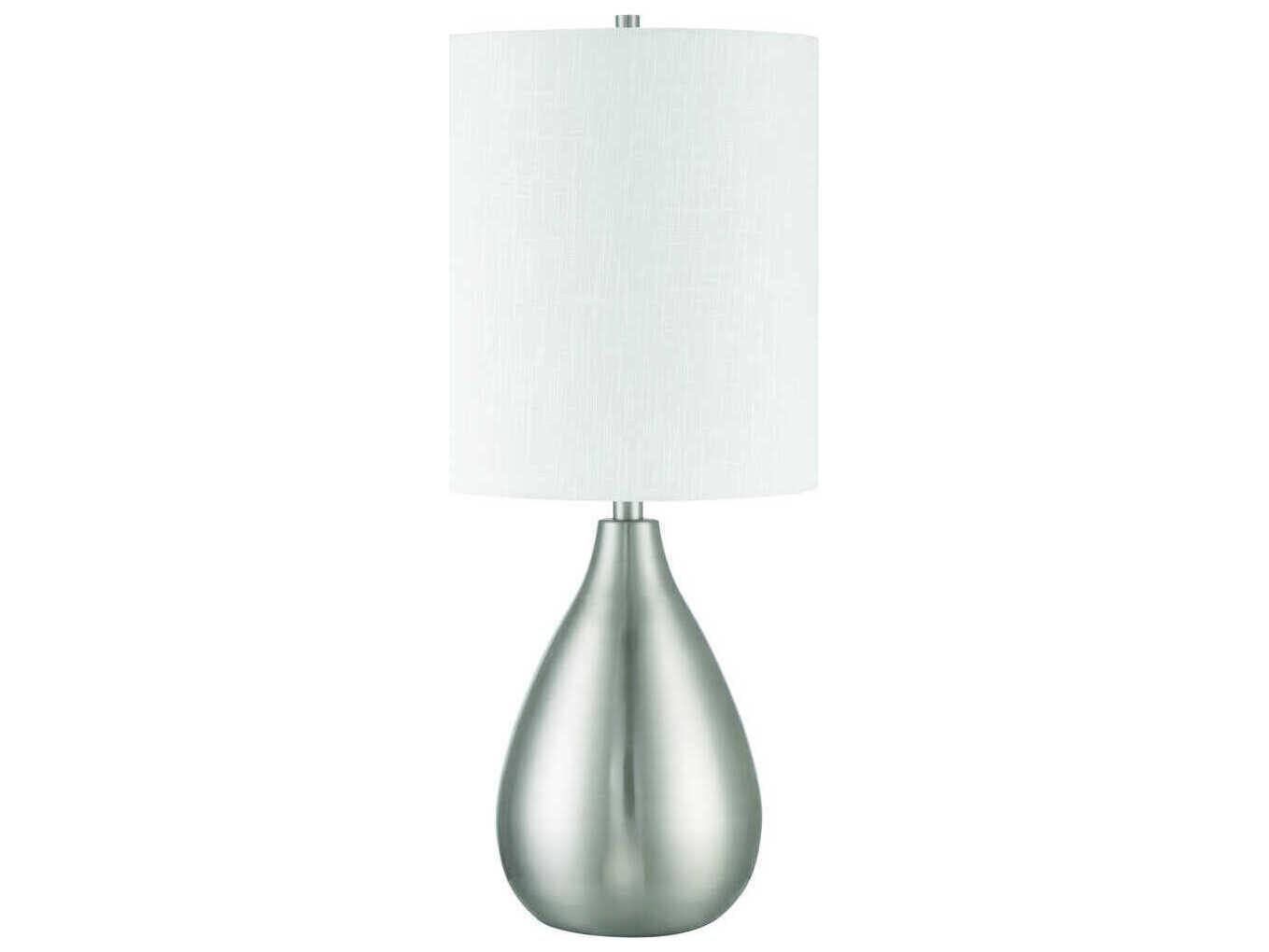 Craftmade Leri Brushed Polished Nickel White Fabric Buffet Lamp