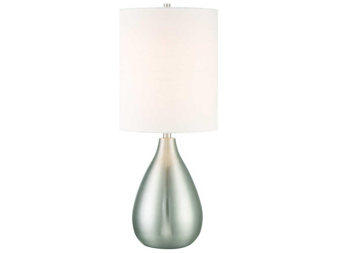 Craftmade Leri Brushed Polished Nickel White Fabric Buffet Lamp