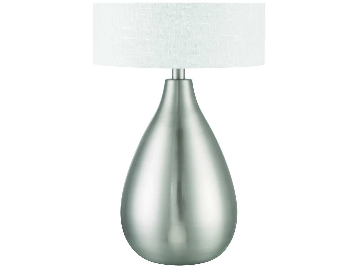 Craftmade Leri Brushed Polished Nickel White Fabric Buffet Lamp