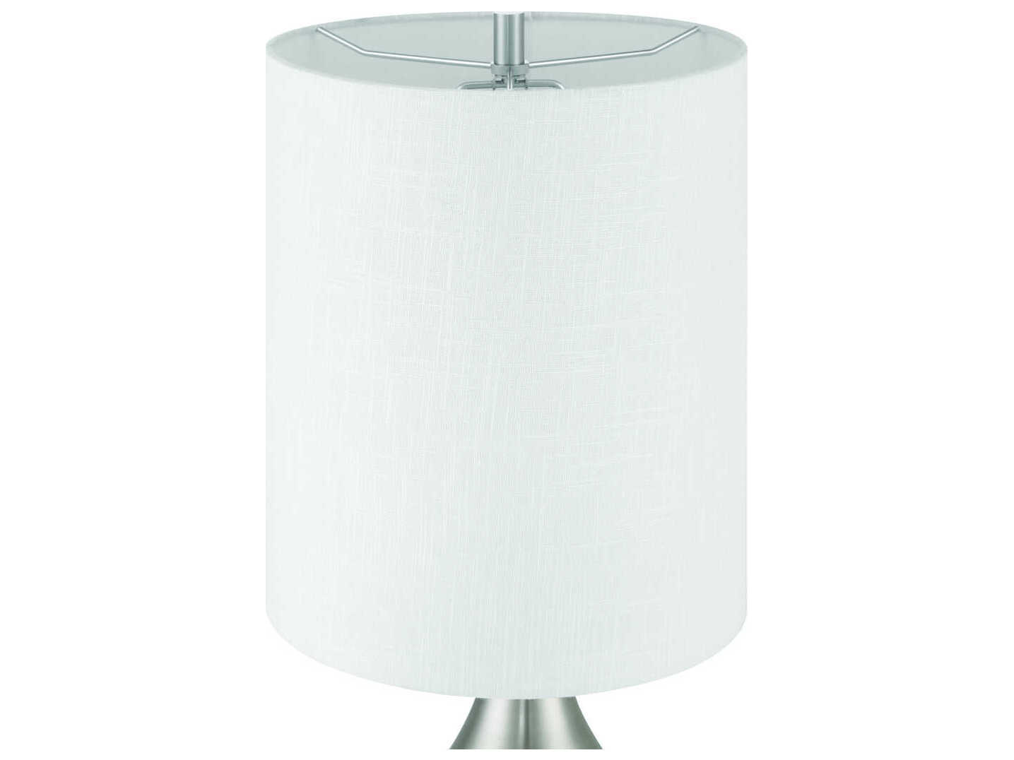 Craftmade Leri Brushed Polished Nickel White Fabric Buffet Lamp