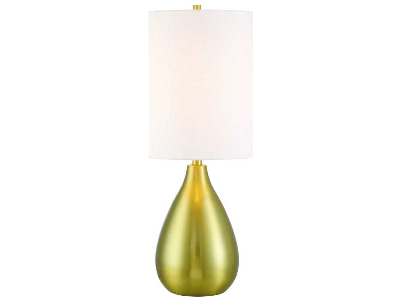 Craftmade Leri Satin Brass White Fabric Buffet Lamp