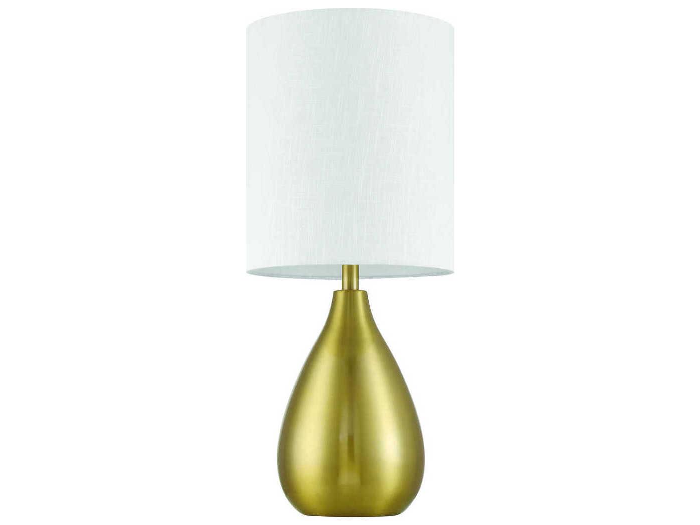 Craftmade Leri Satin Brass White Fabric Buffet Lamp