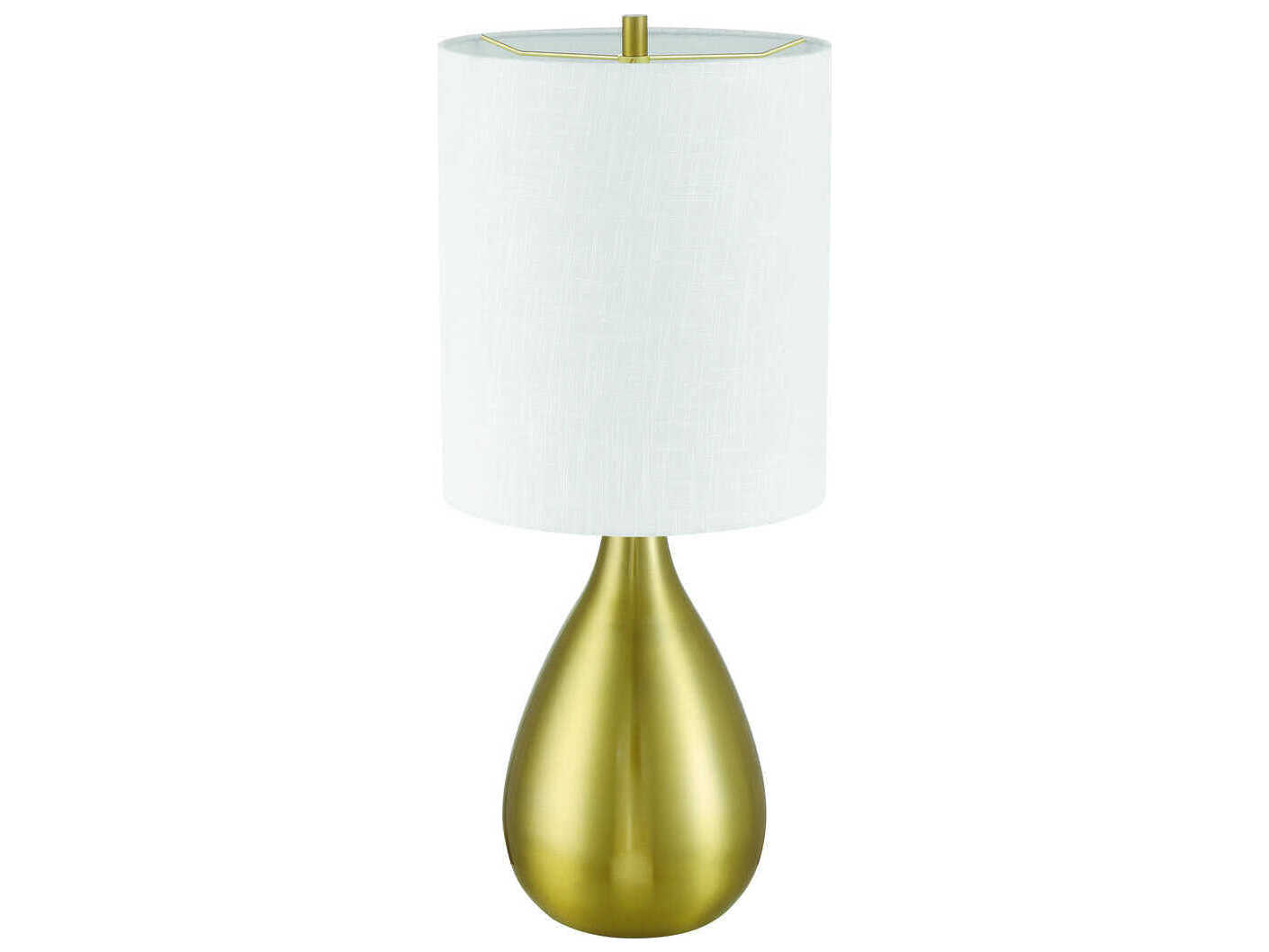 Craftmade Leri Satin Brass White Fabric Buffet Lamp