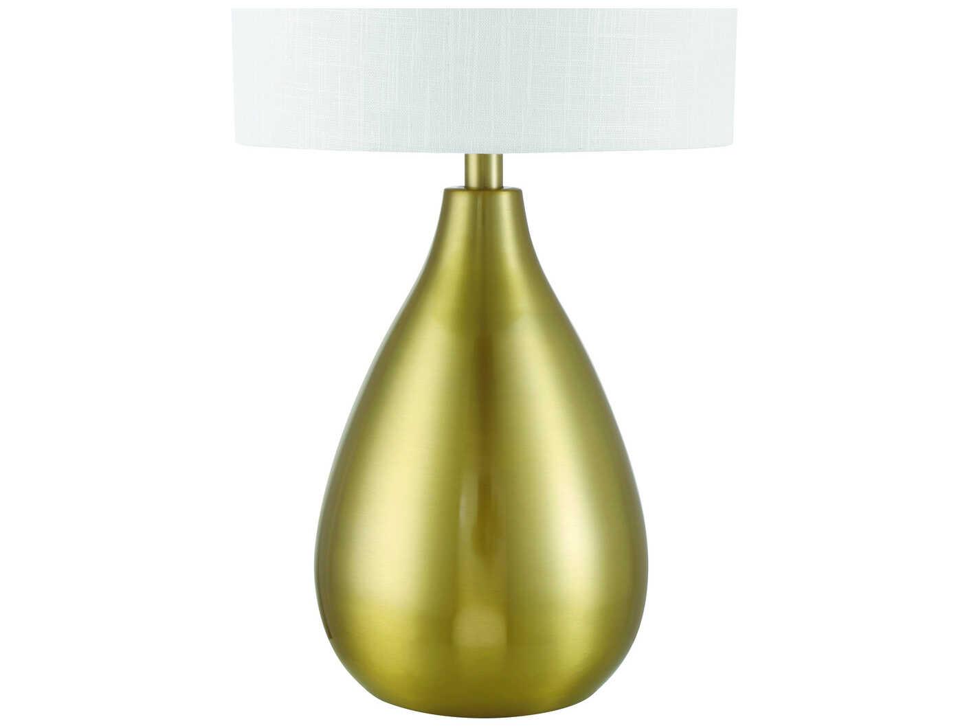 Craftmade Leri Satin Brass White Fabric Buffet Lamp