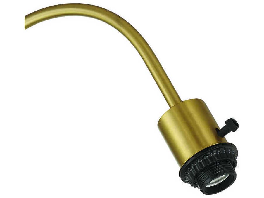 Craftmade Girard Satin Brass White Fabric Floor Lamp