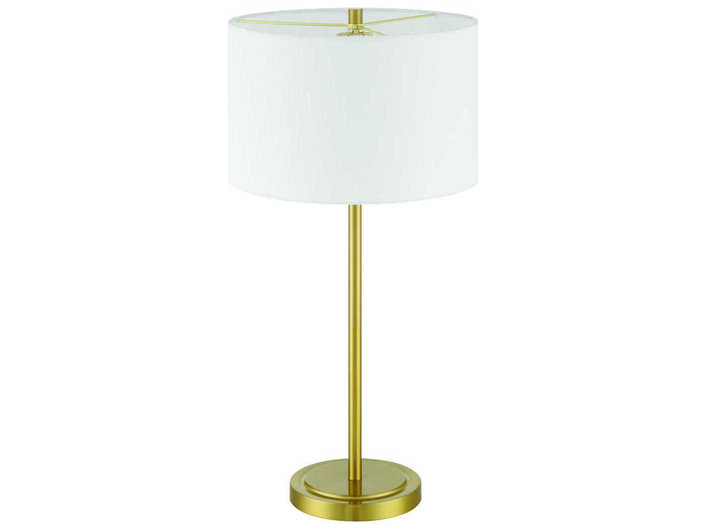 Craftmade Jones Satin Brass White Fabric Buffet Lamp