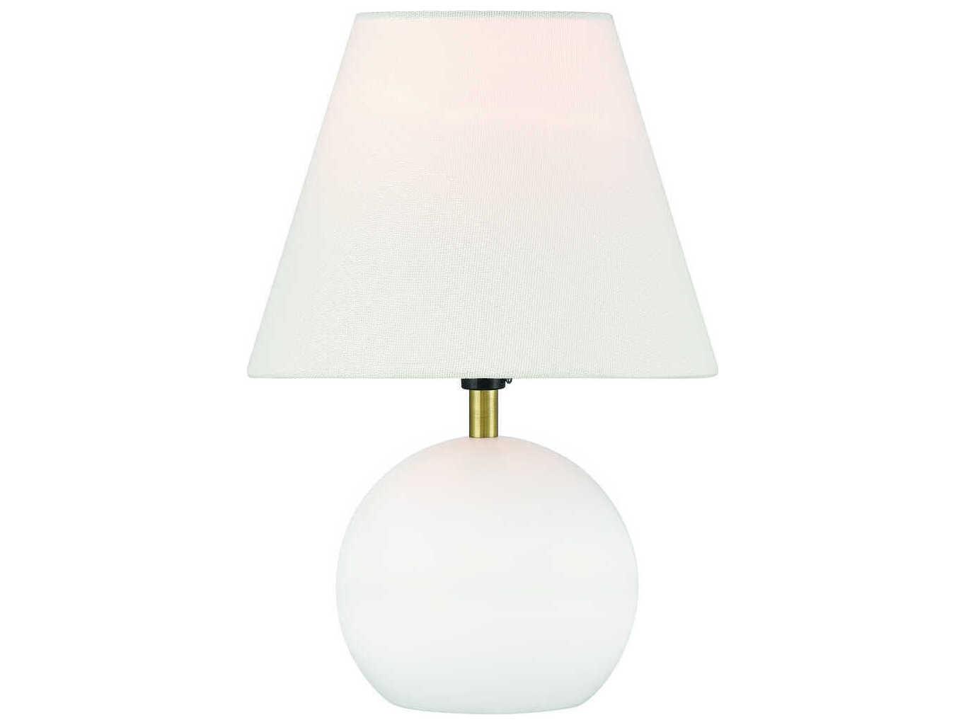 Craftmade Olive White Satin Brass Table Lamp