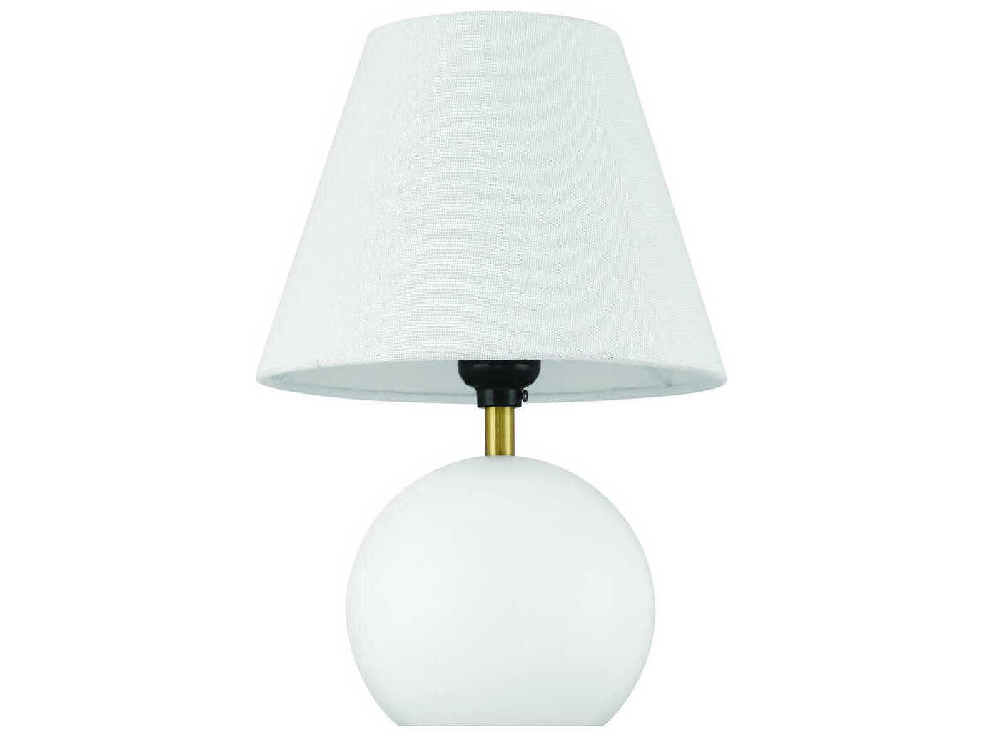 Craftmade Olive White Satin Brass Table Lamp