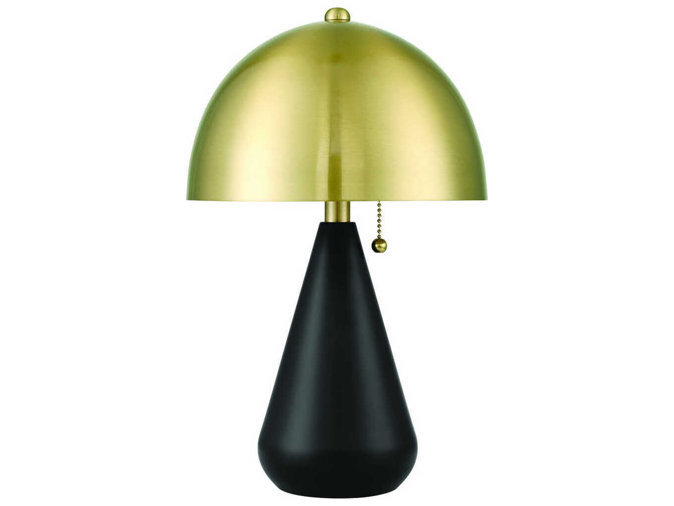 Craftmade Shelby Flat Black Satin Brass Steel Table Lamp