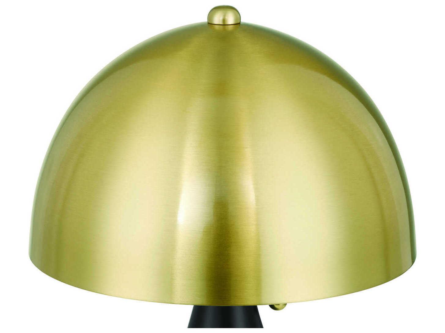 Craftmade Shelby Flat Black Satin Brass Steel Table Lamp