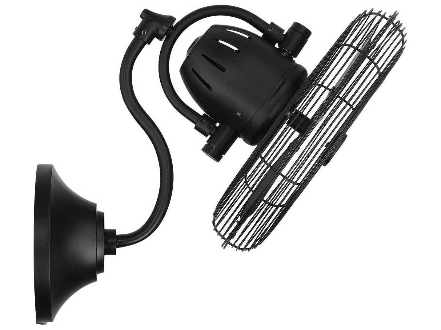 Craftmade Bellows-I Flat Black Wall Fan