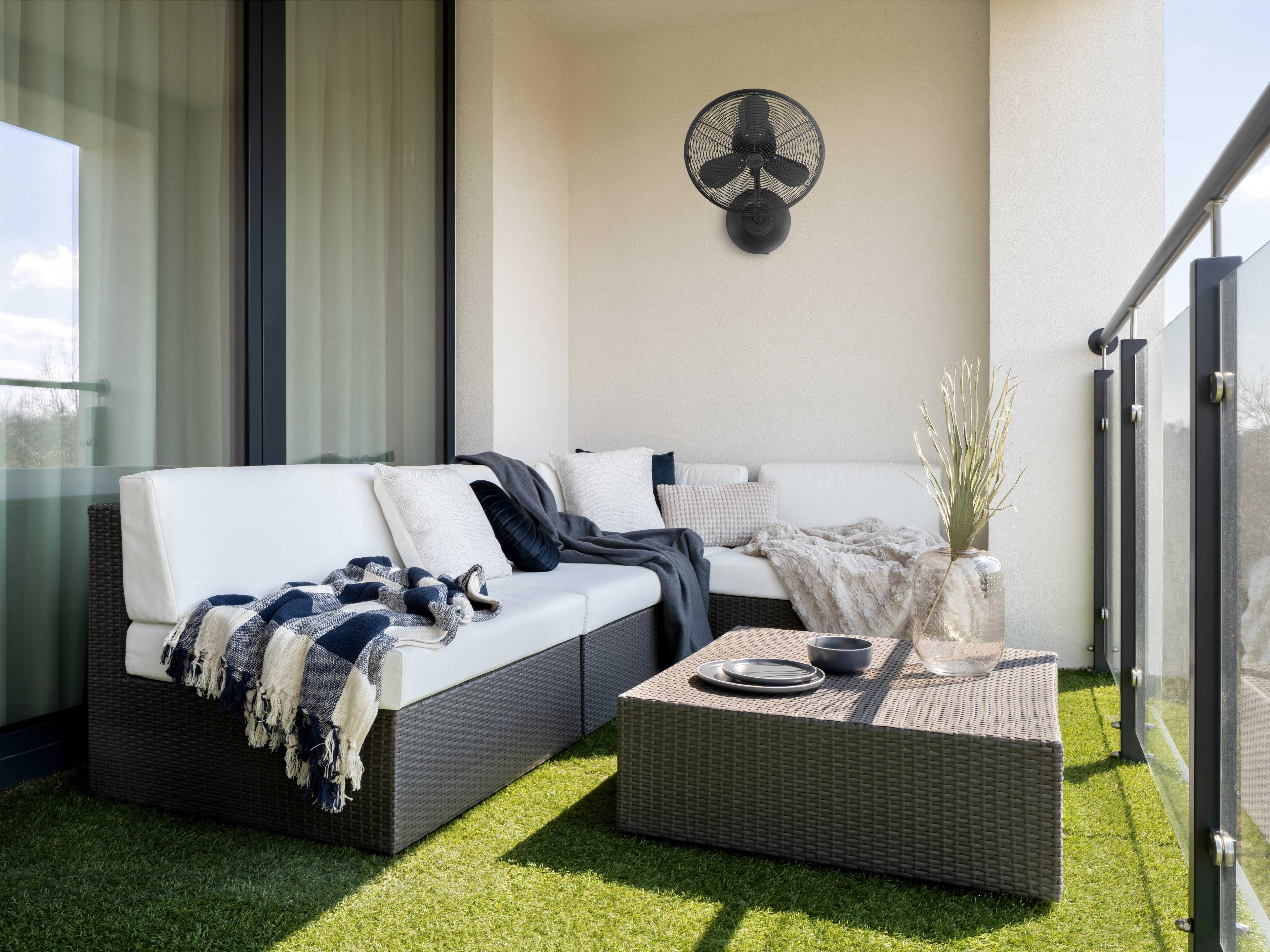 Craftmade Bellows-I Flat Black Wall Fan