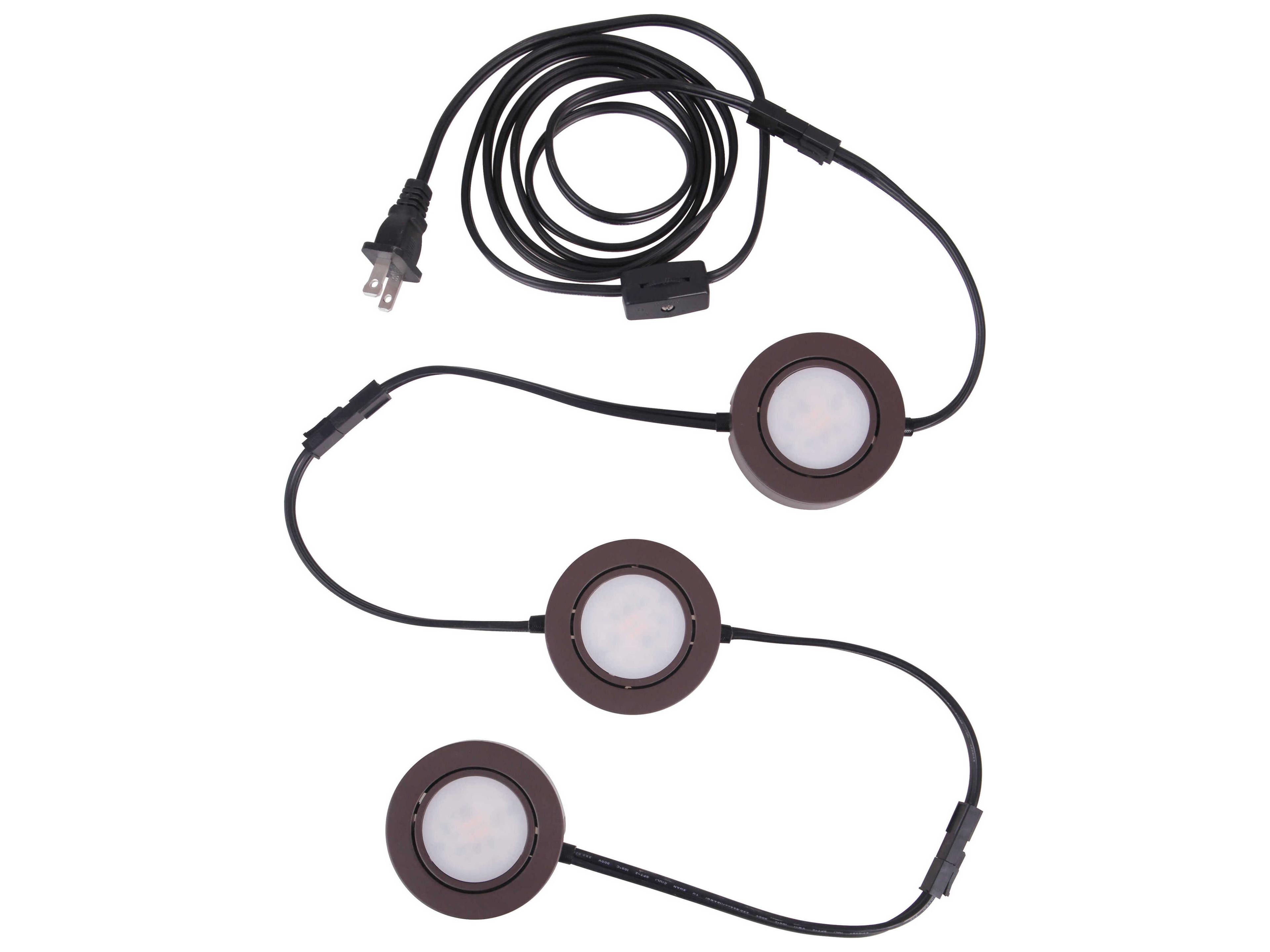 Craftmade Bronze 3000K LED Round Under Cabinet Light