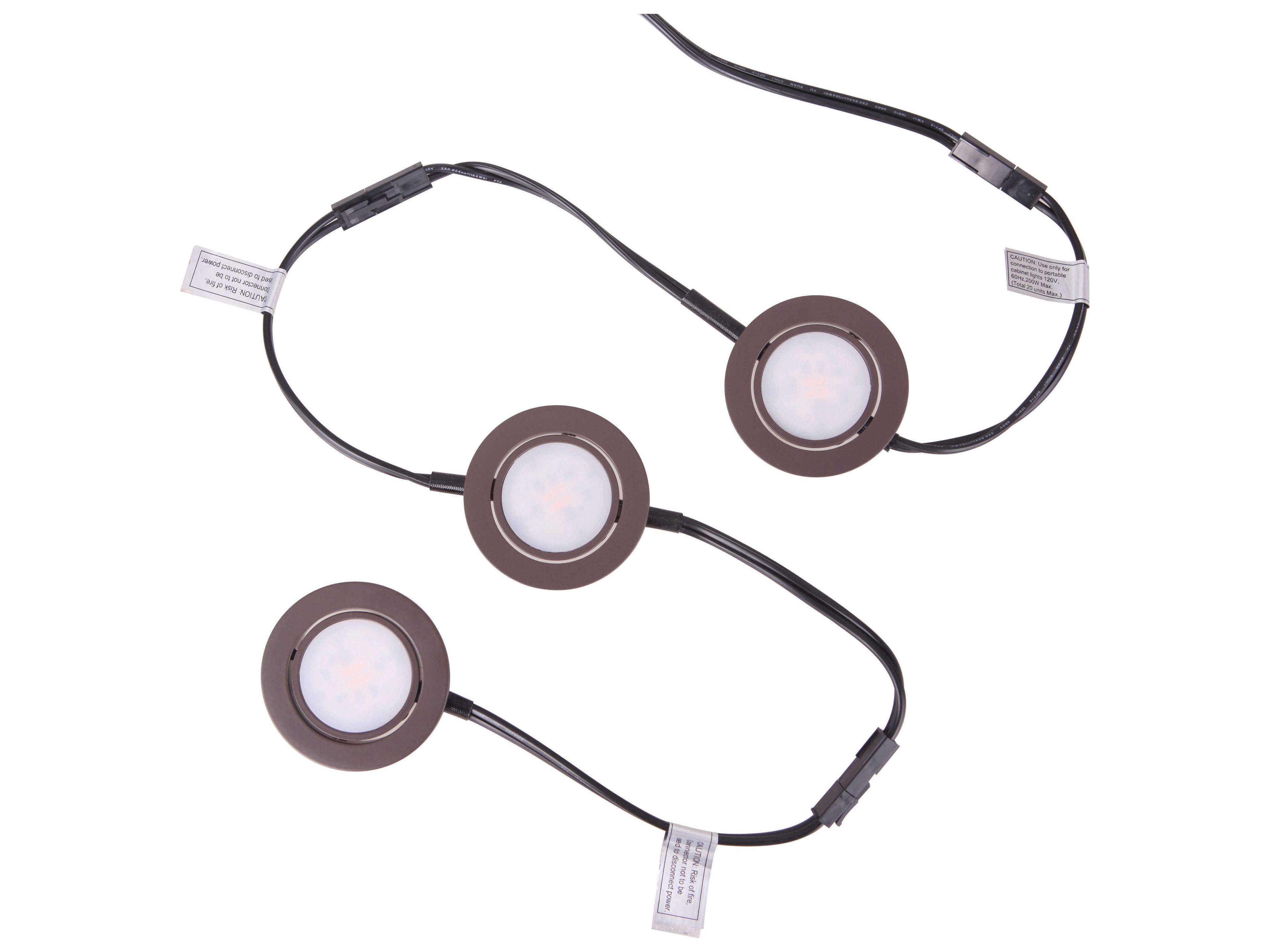 Craftmade Bronze 3000K LED Round Under Cabinet Light