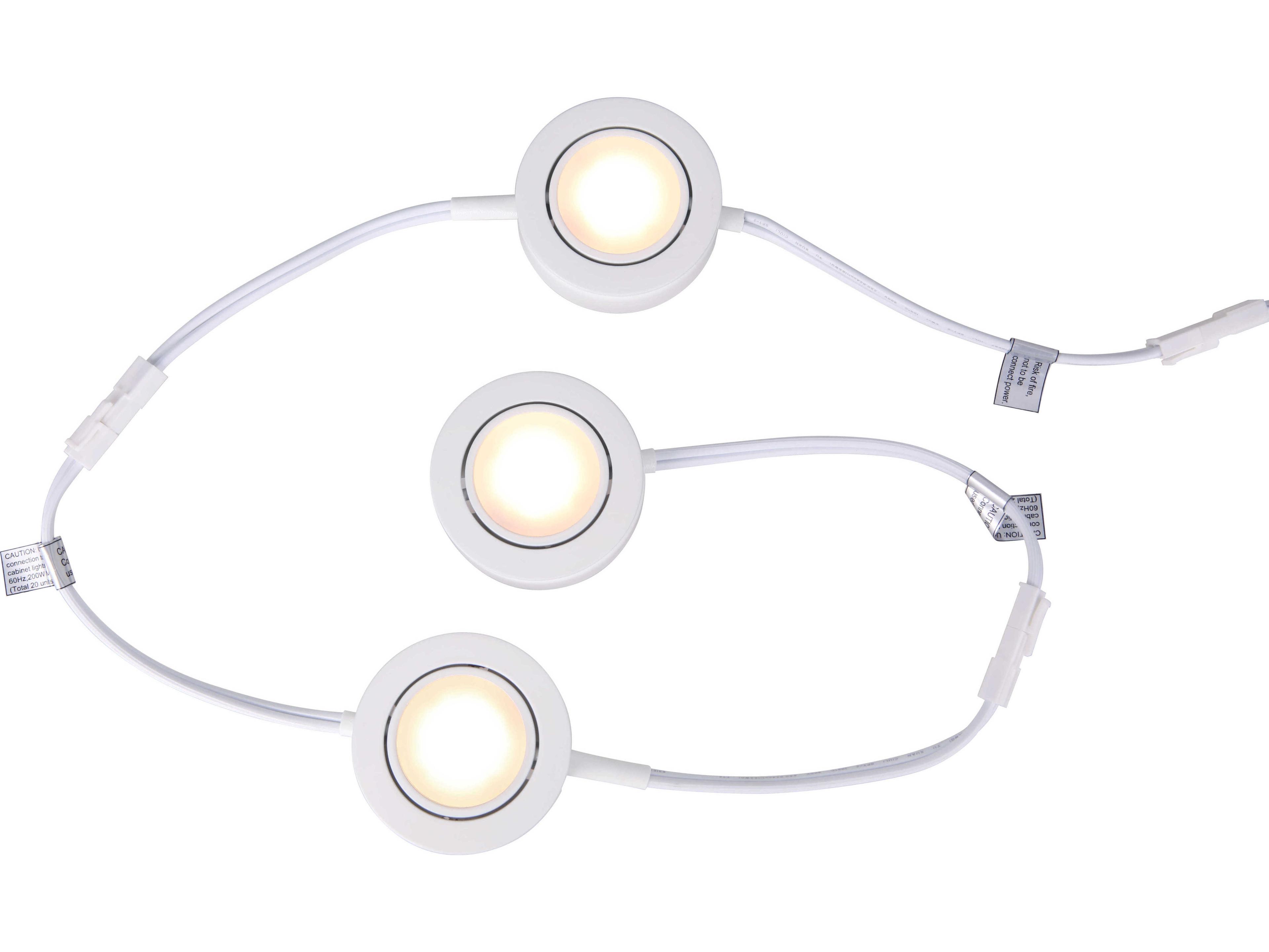 Craftmade White 3000K LED Round Under Cabinet Light