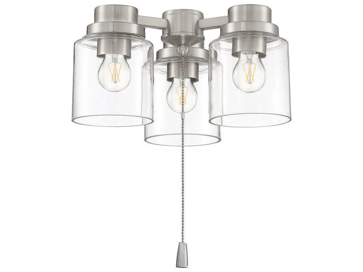 Craftmade Universal Brushed Polished 3-Light Fan Light