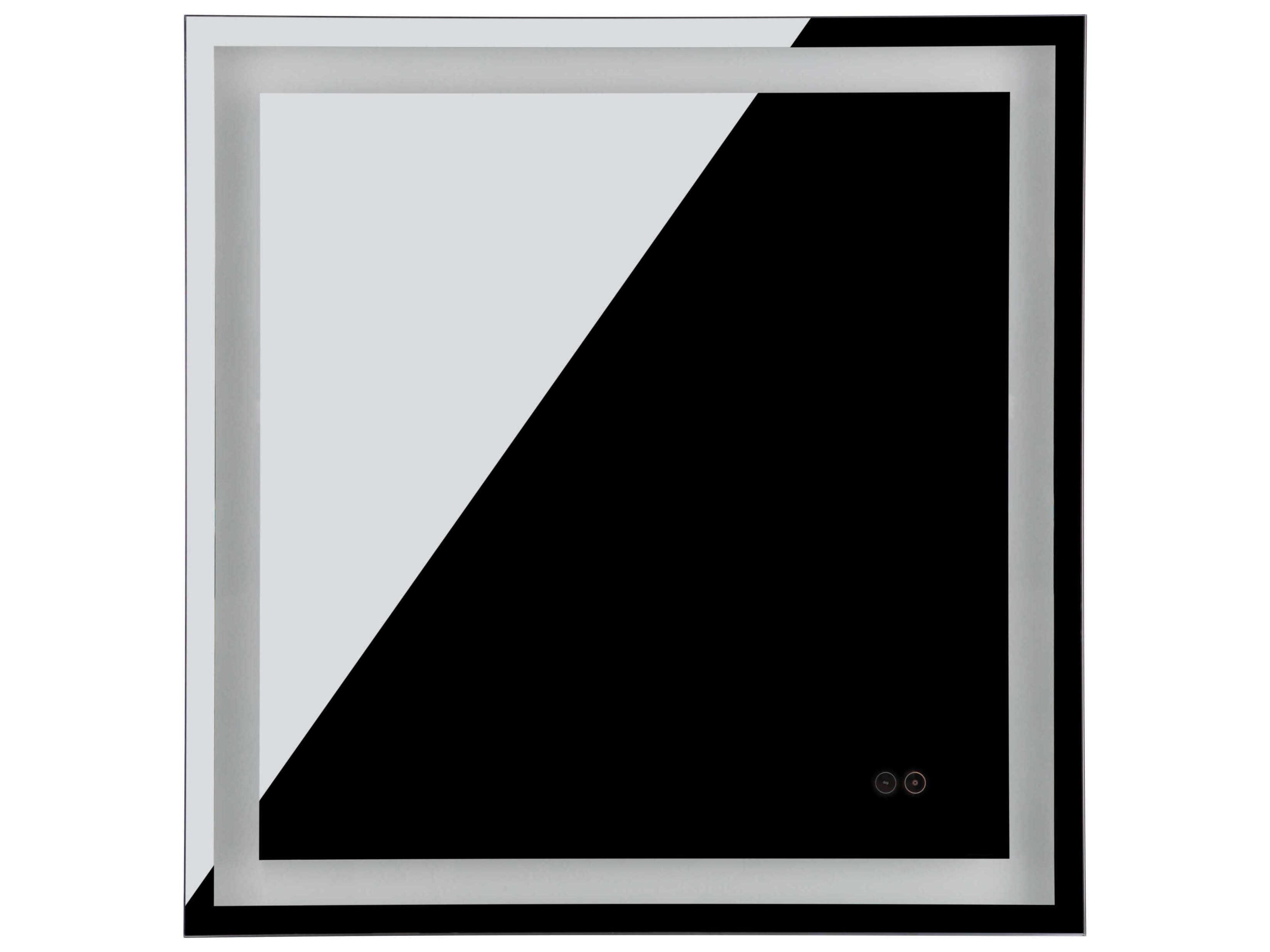 Craftmade White Square LED Wall Mirror