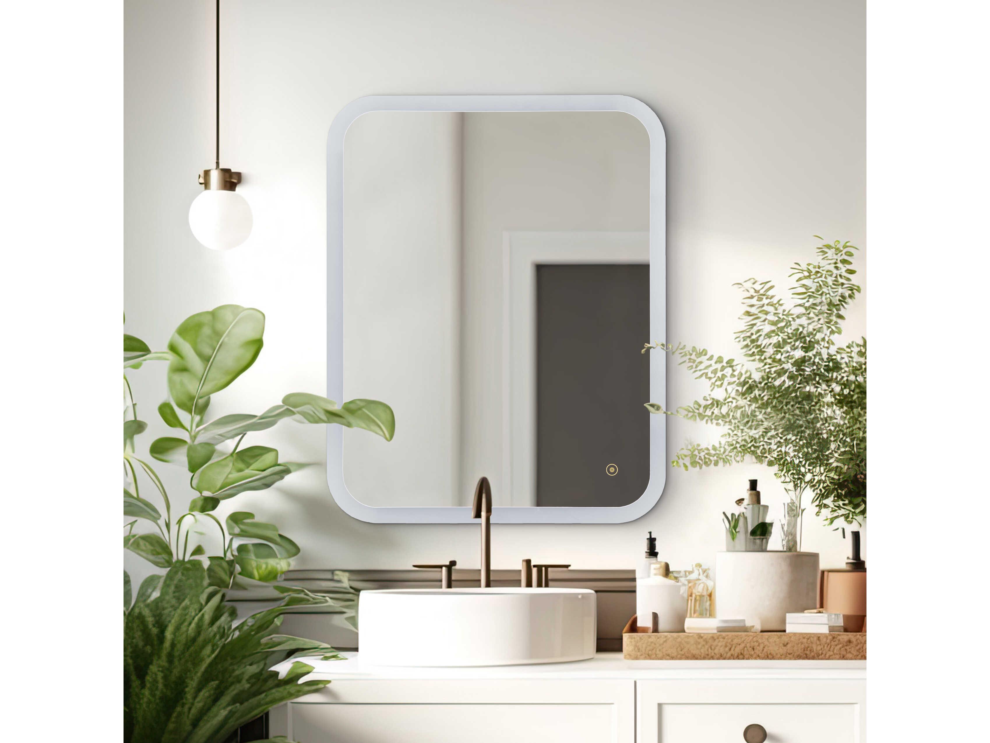Craftmade White Rectangular Wall Mirror