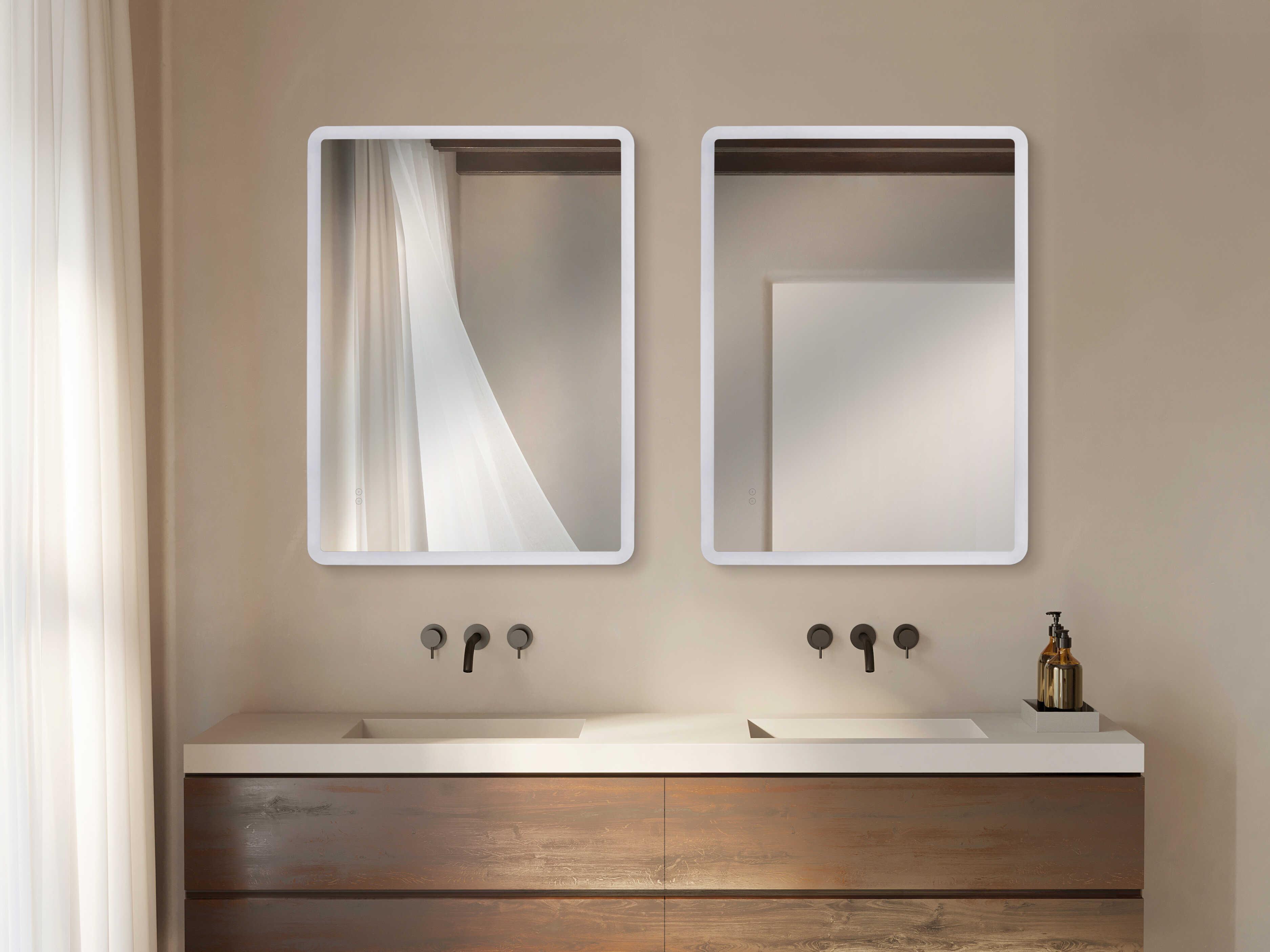 Craftmade Chassis White Wall Mirror Rectangular