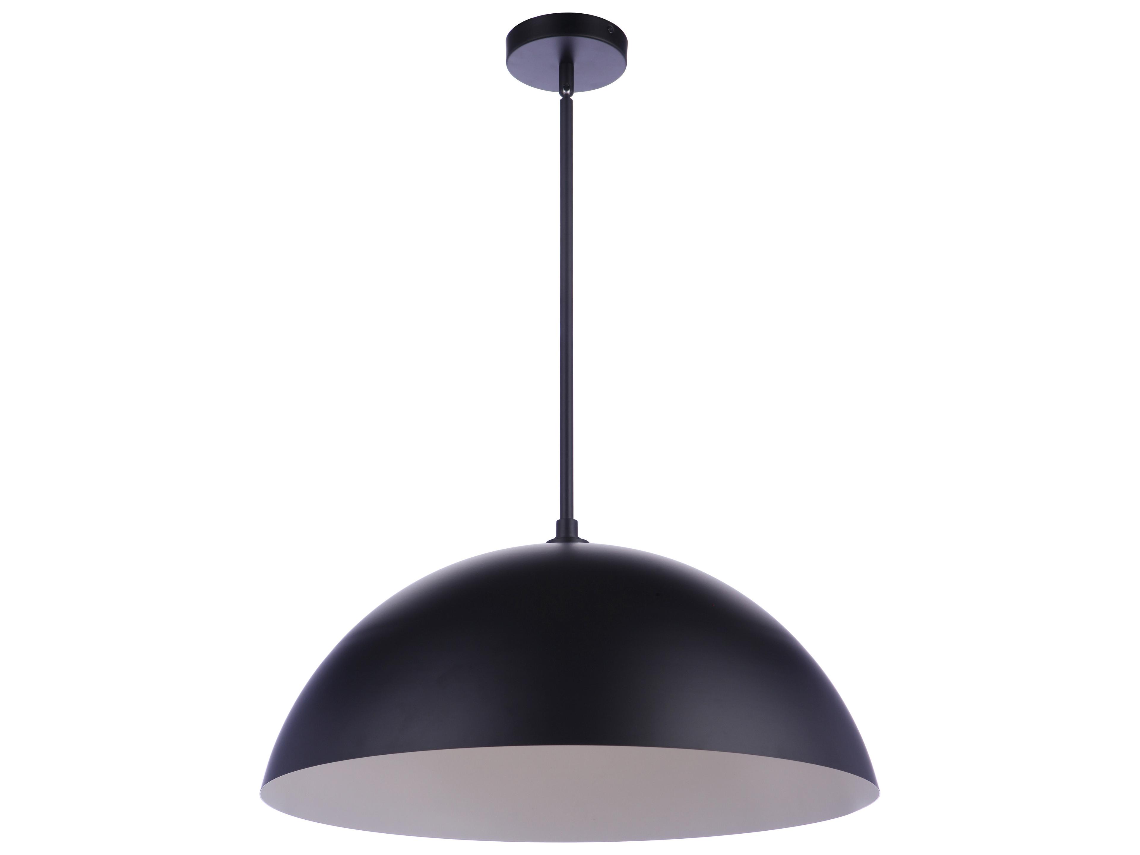 Craftmade Sculptural Statement 1-Light Flat Black Dome Pendant