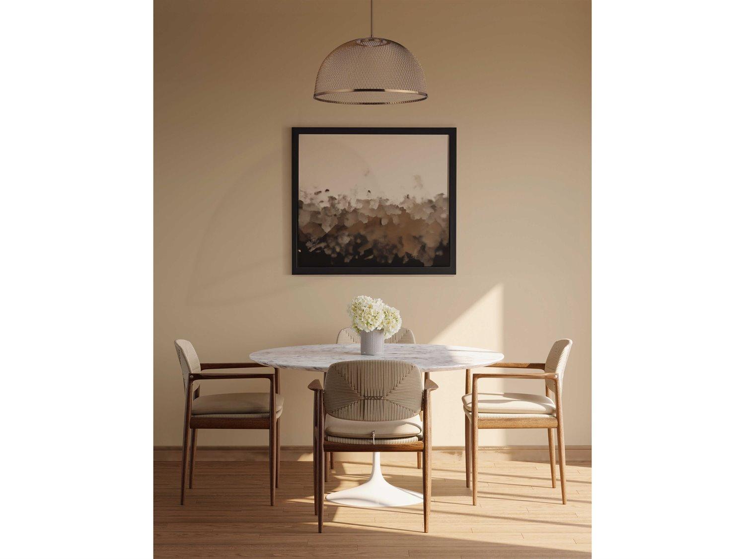 Craftmade Sculptural Statement 1-Light Satin Brass Dome Pendant