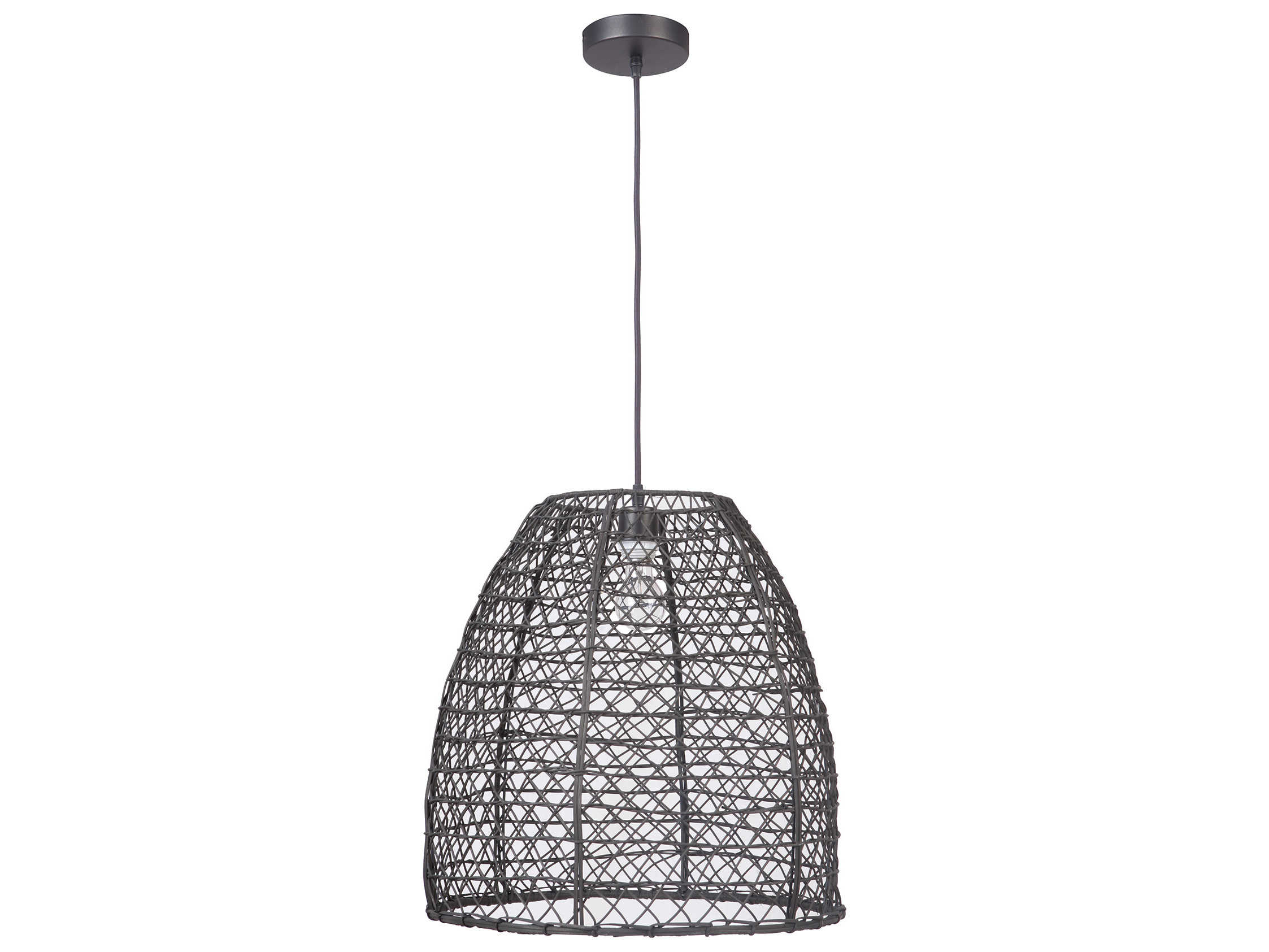 Craftmade 1-Light Matte Black Empire Pendant