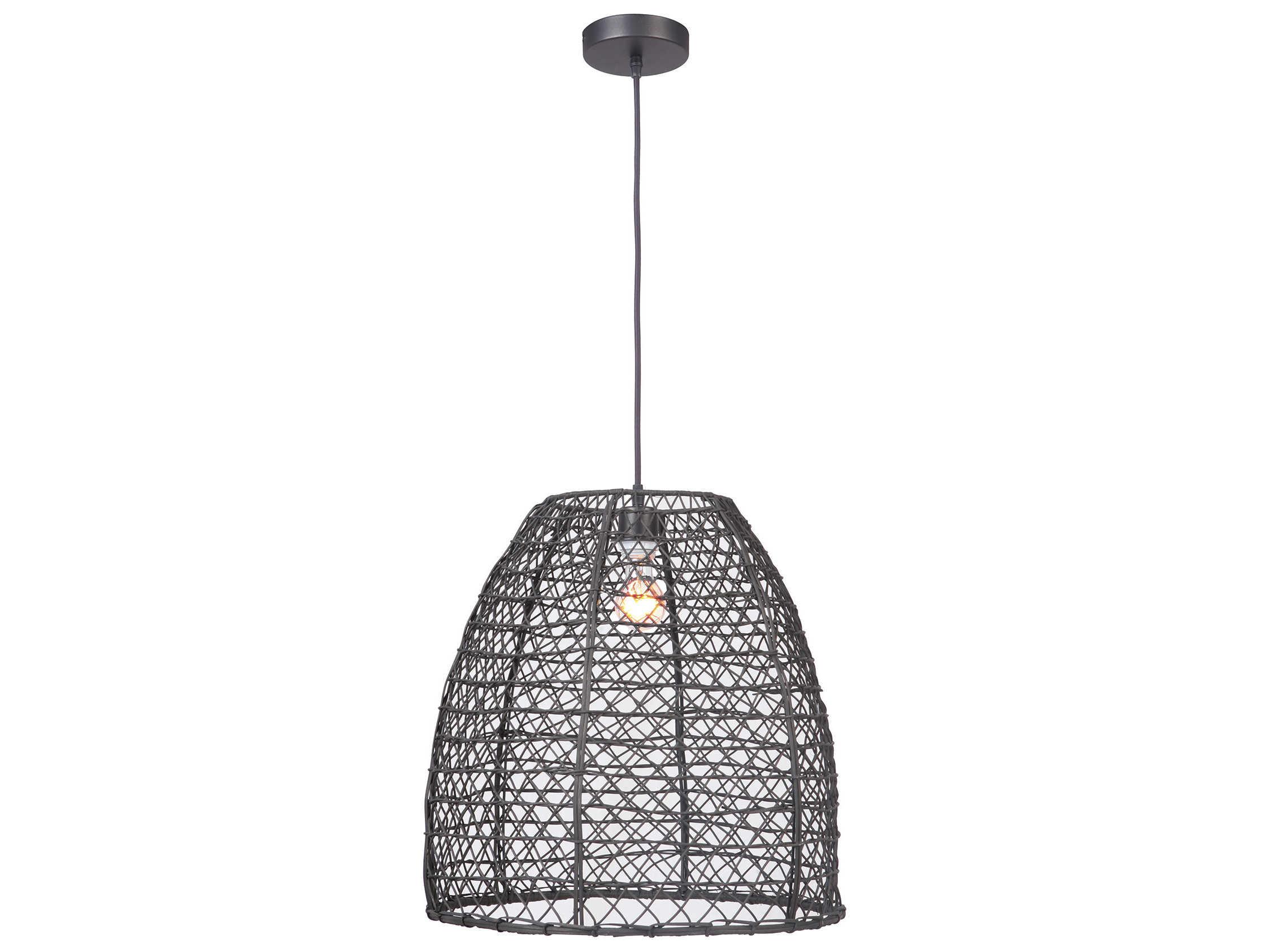 Craftmade 1-Light Matte Black Empire Pendant