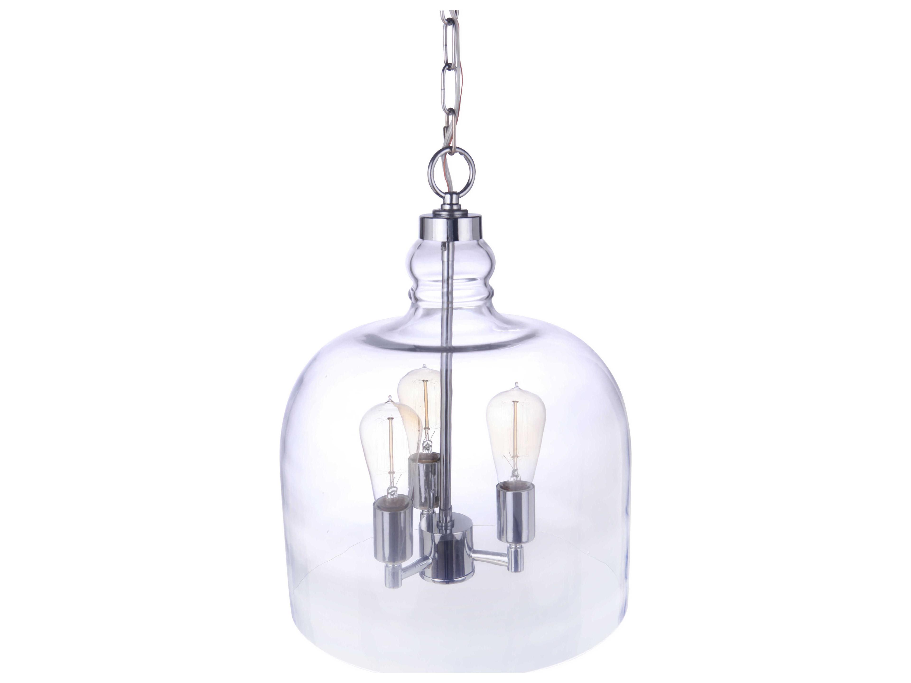 Craftmade Jackson 3-Light Chrome Glass Pendant