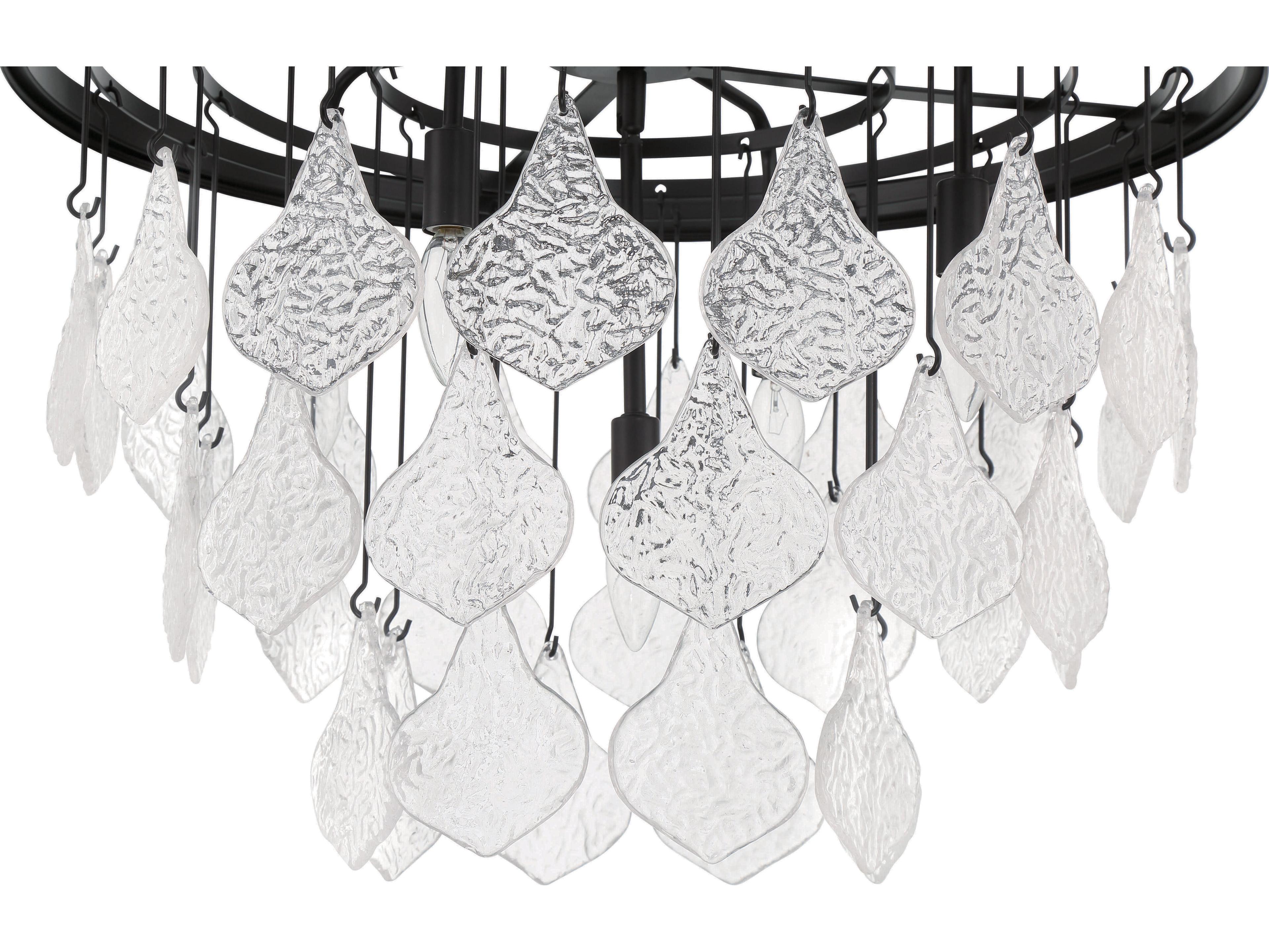 Craftmade Vesi 5-Light Flat Black Glass Pendant