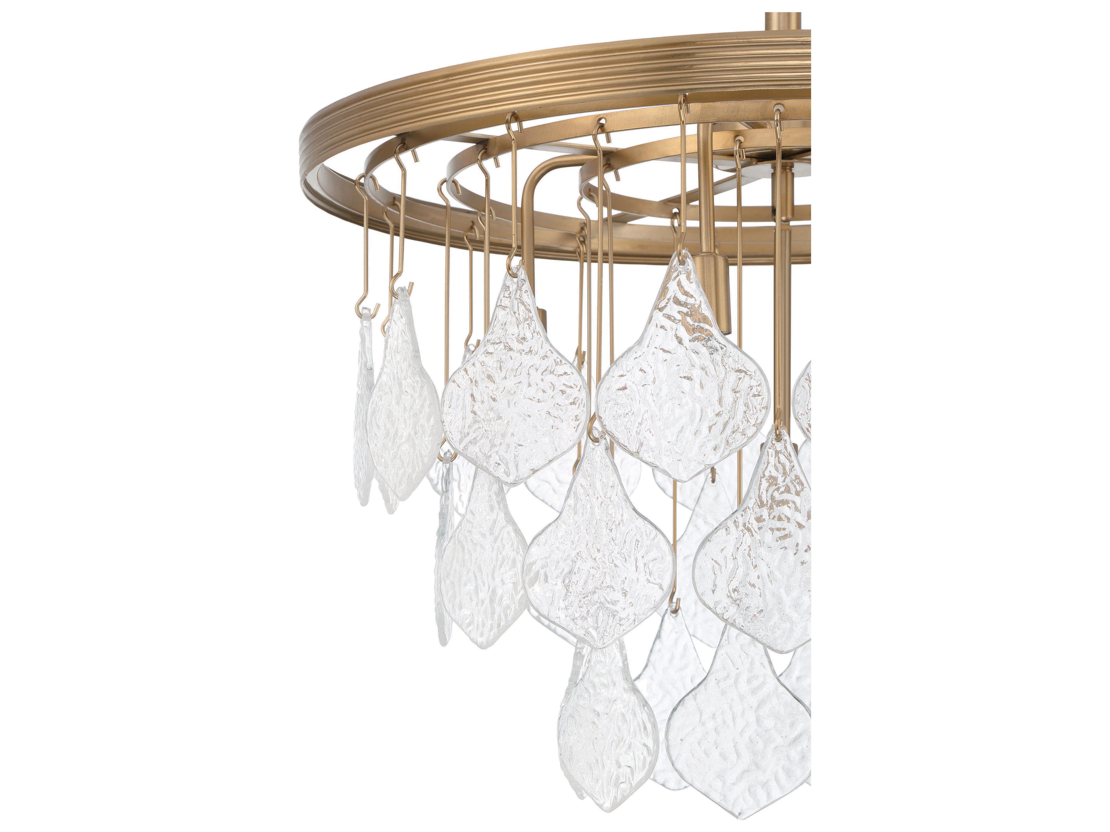 Craftmade Vesi 5-Light Satin Brass Glass Pendant