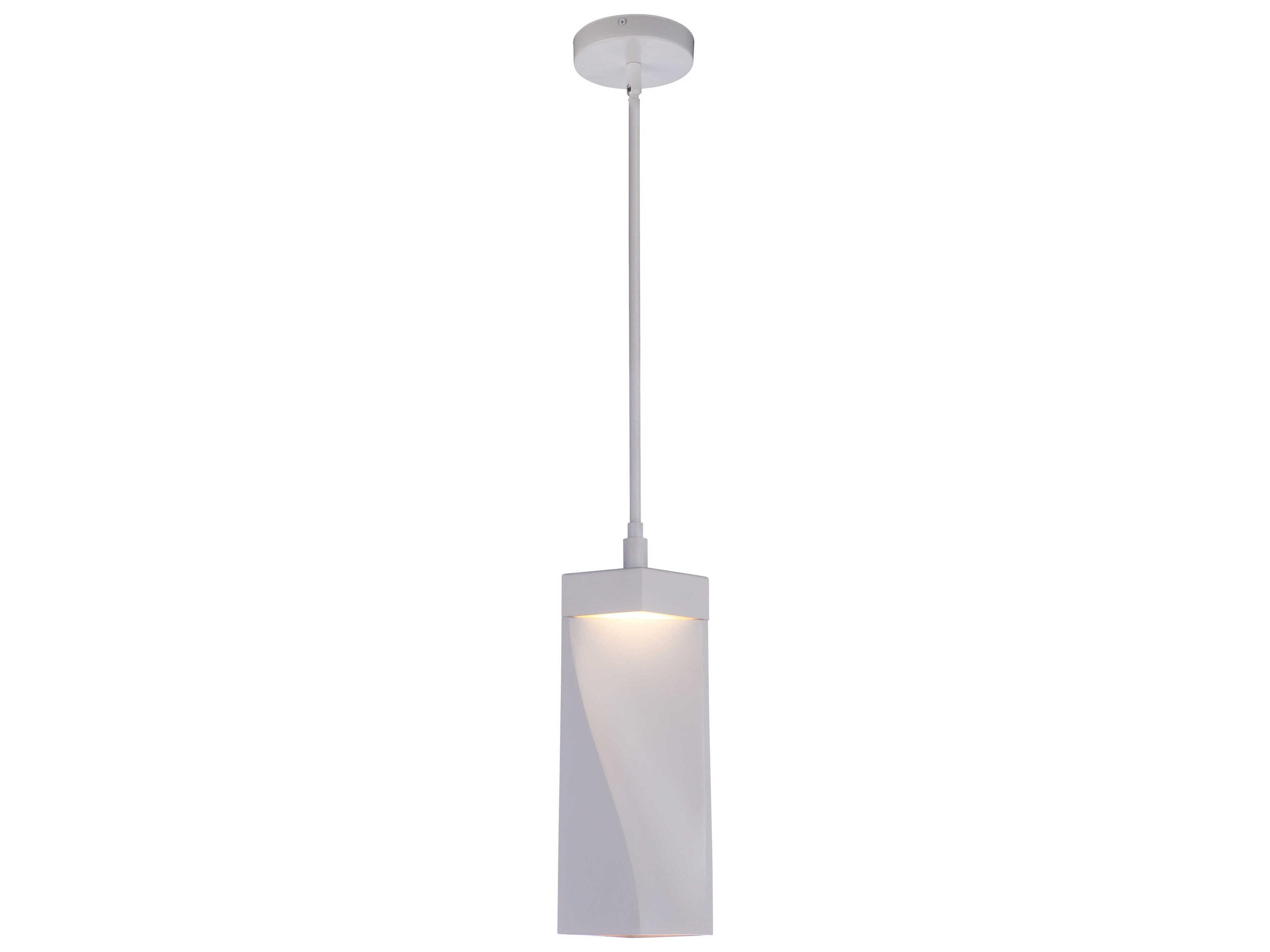 Craftmade Drama 1-Light Matte White Geometric Mini Pendant