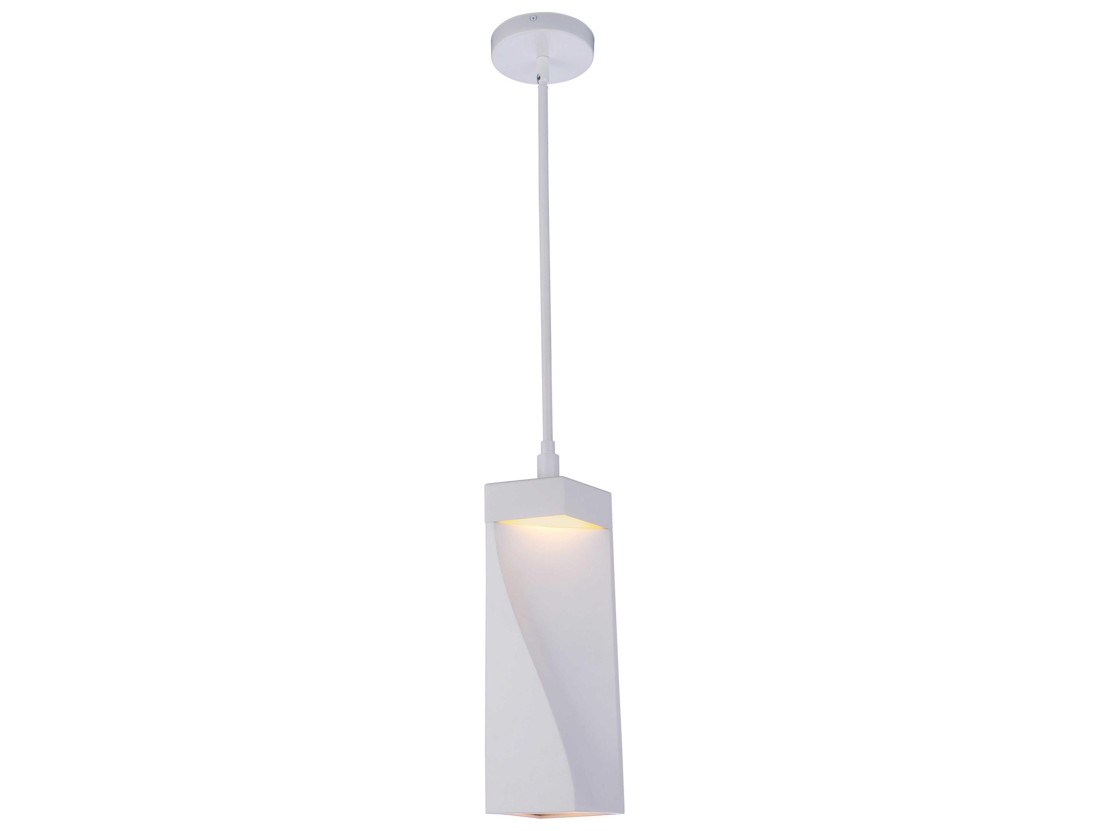 Craftmade Drama 1-Light Matte White Geometric Mini Pendant