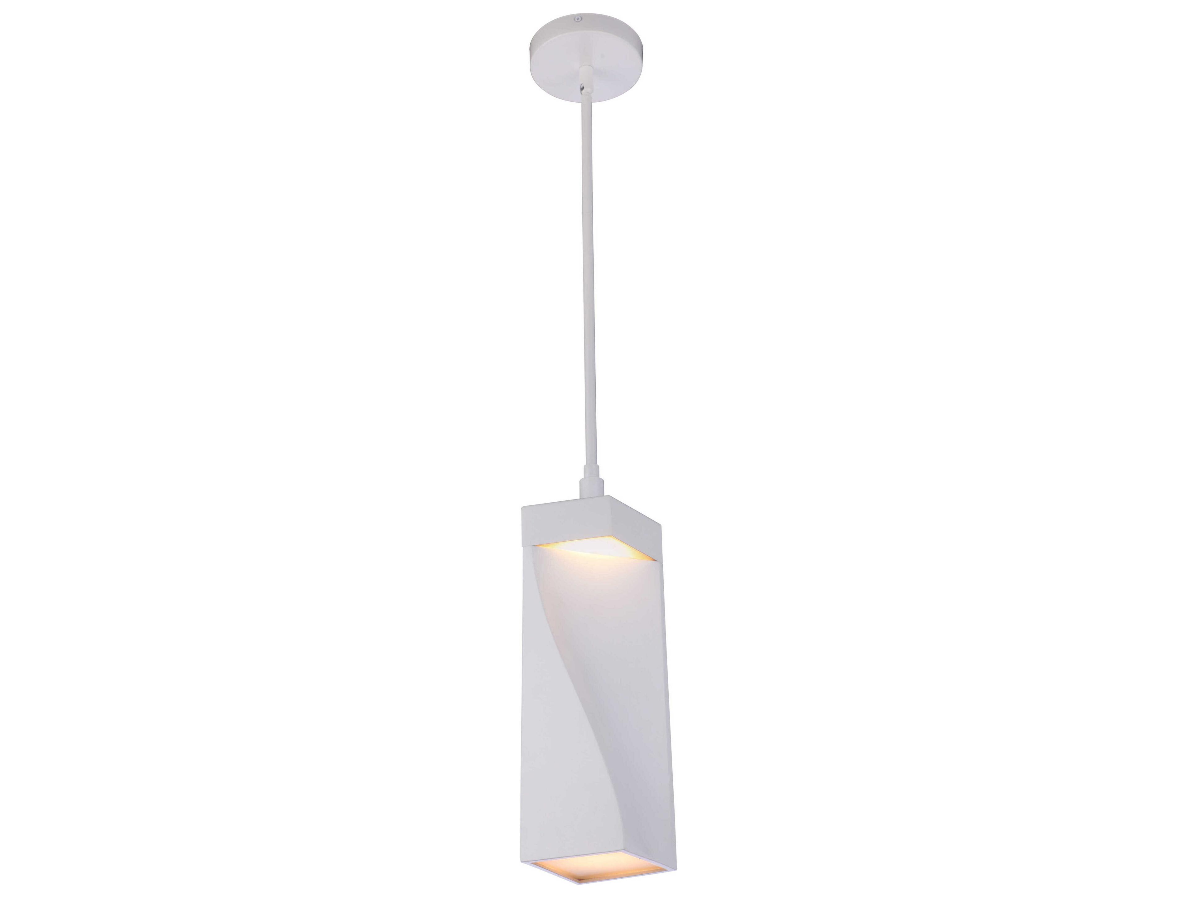 Craftmade Drama 1-Light Matte White Geometric Mini Pendant