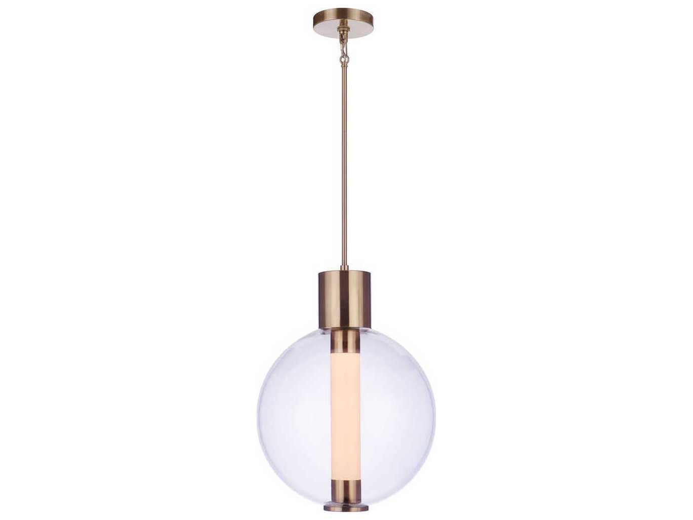 Craftmade Watson 1-Light Satin Brass Globe Pendant