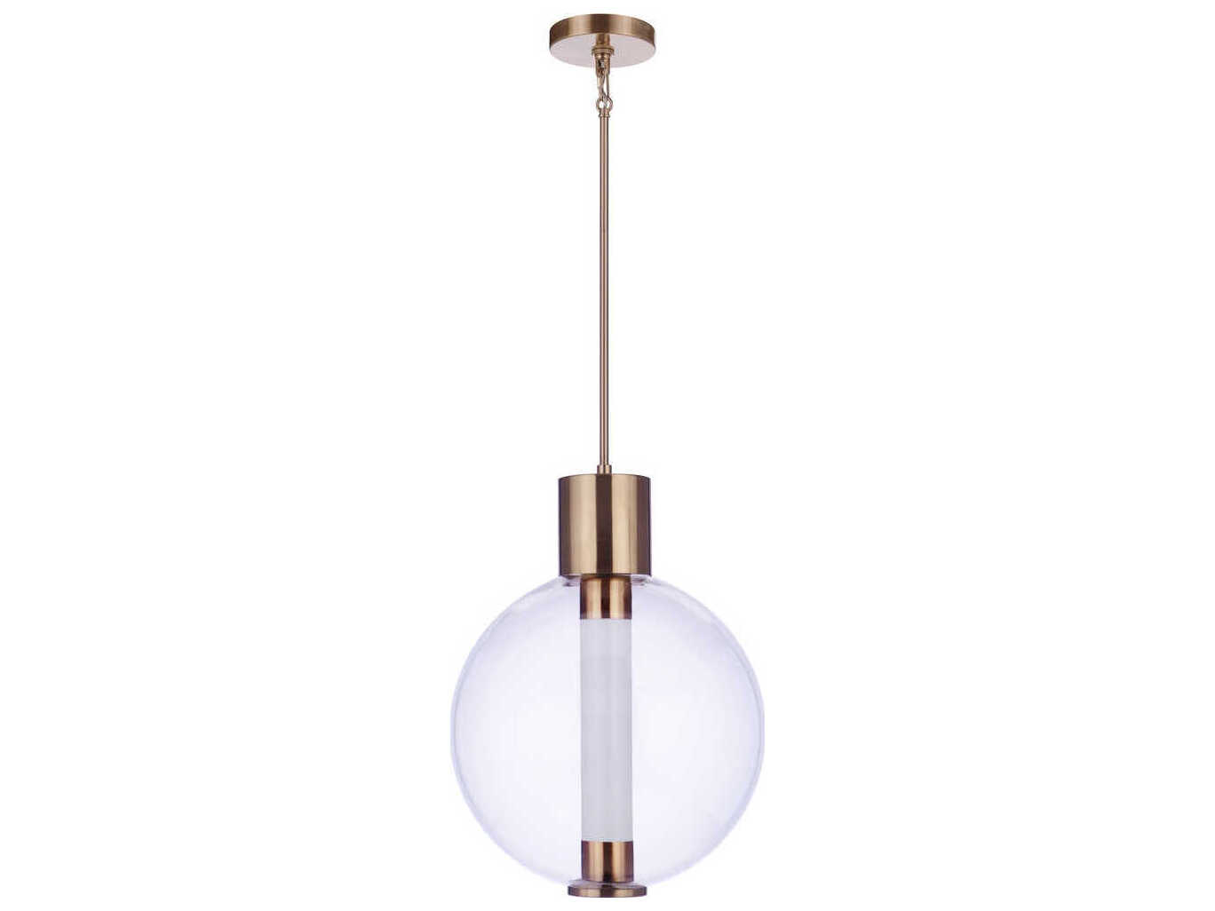 Craftmade Watson 1-Light Satin Brass Globe Pendant