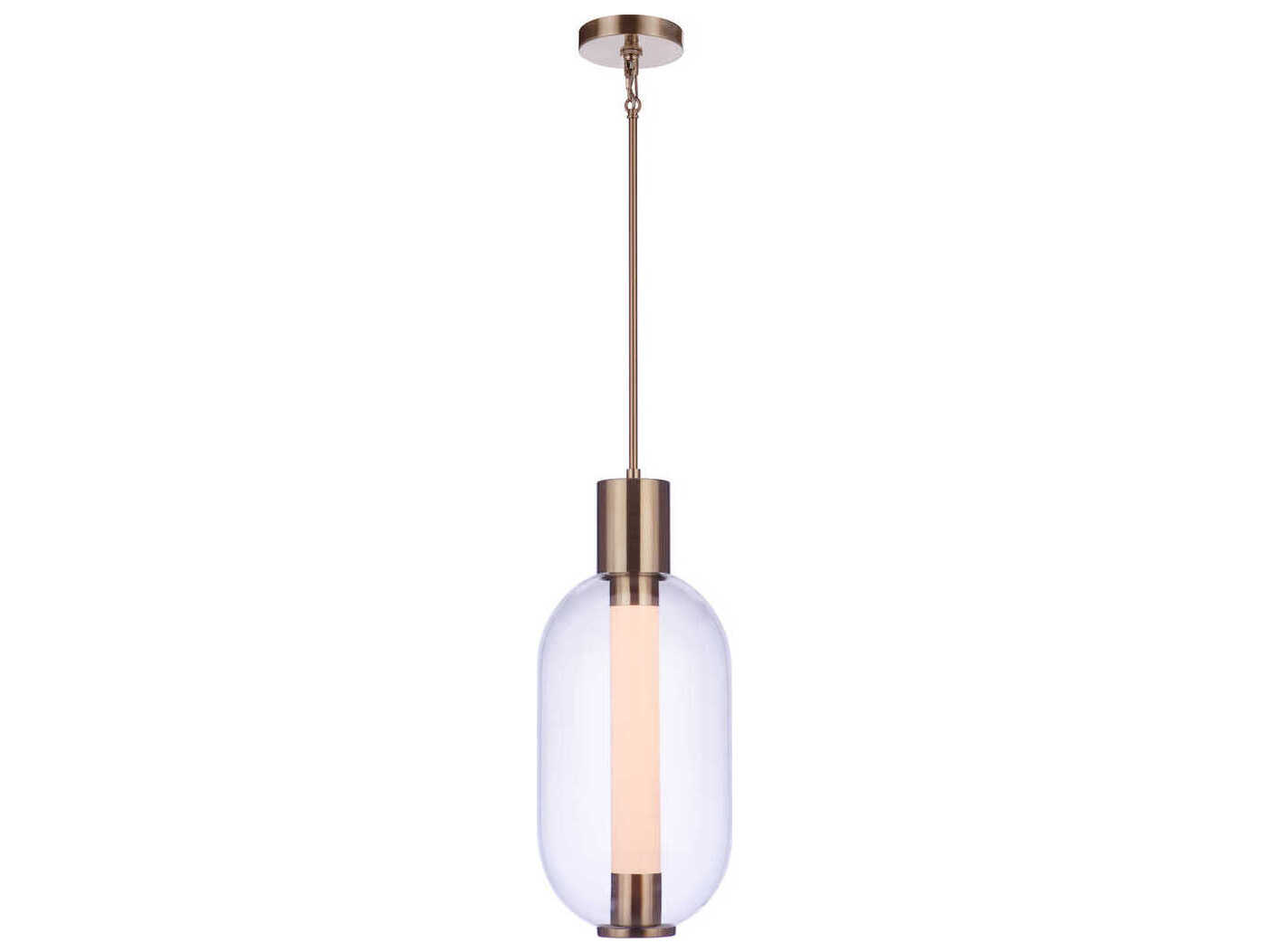 Craftmade Holmes 1-Light Satin Brass Mini Pendant