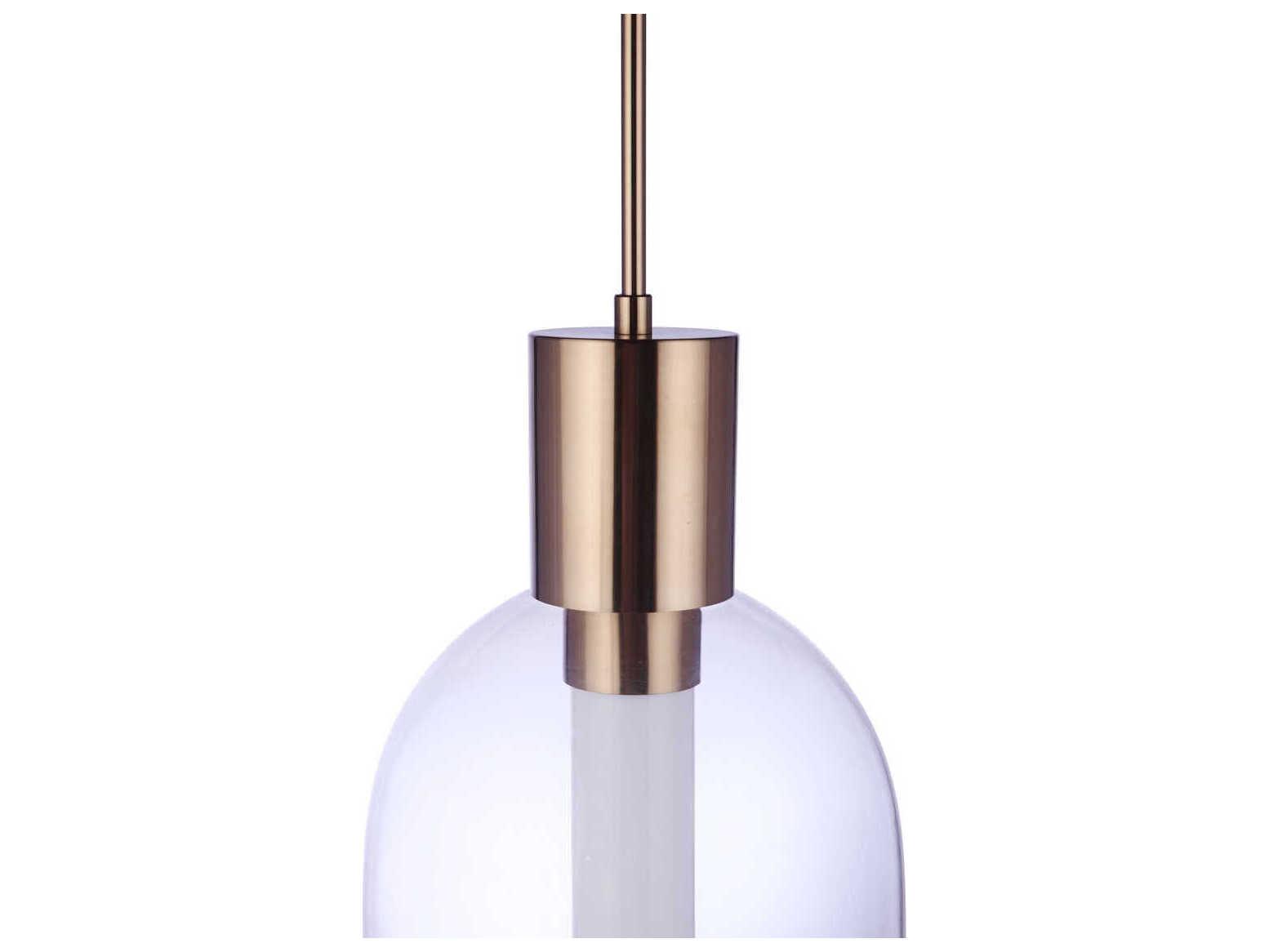 Craftmade Holmes 1-Light Satin Brass Mini Pendant