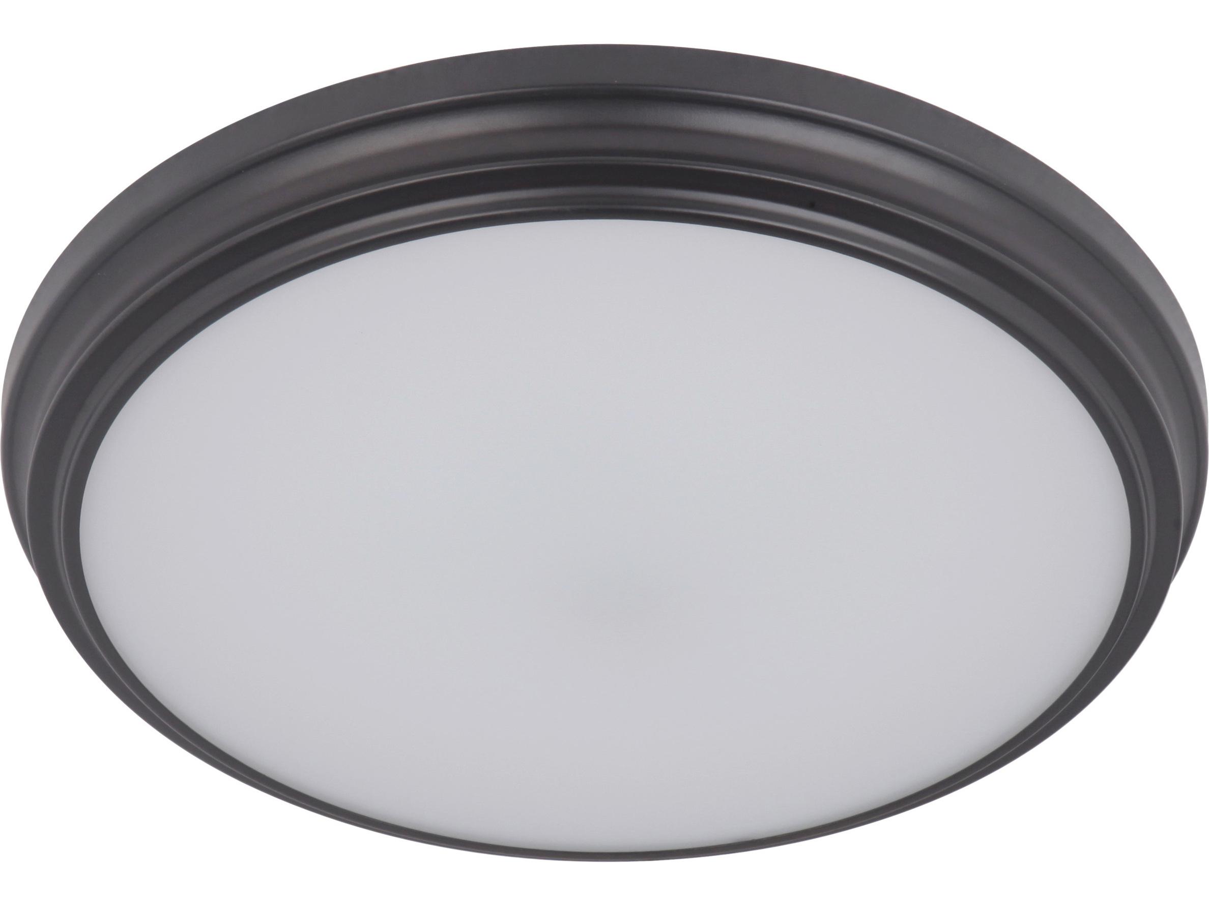 Craftmade X 1-Light Oiled Bronze Glass Round Flush Mount