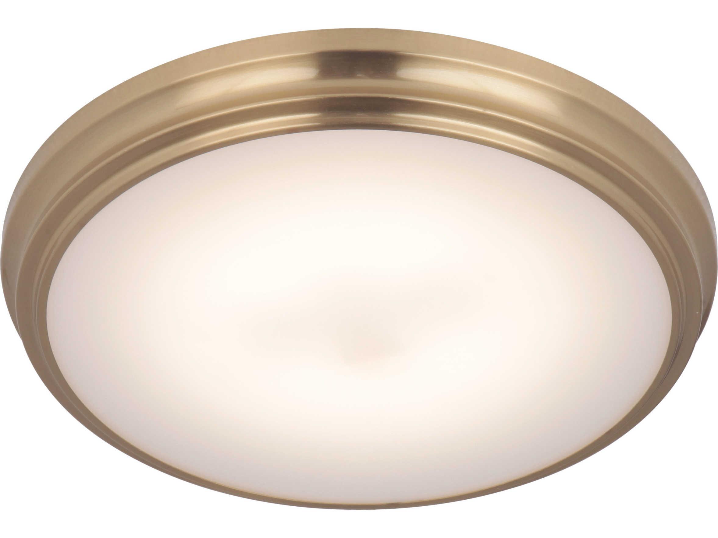 Craftmade X 1-Light Satin Brass Glass LED Round Flush Mount