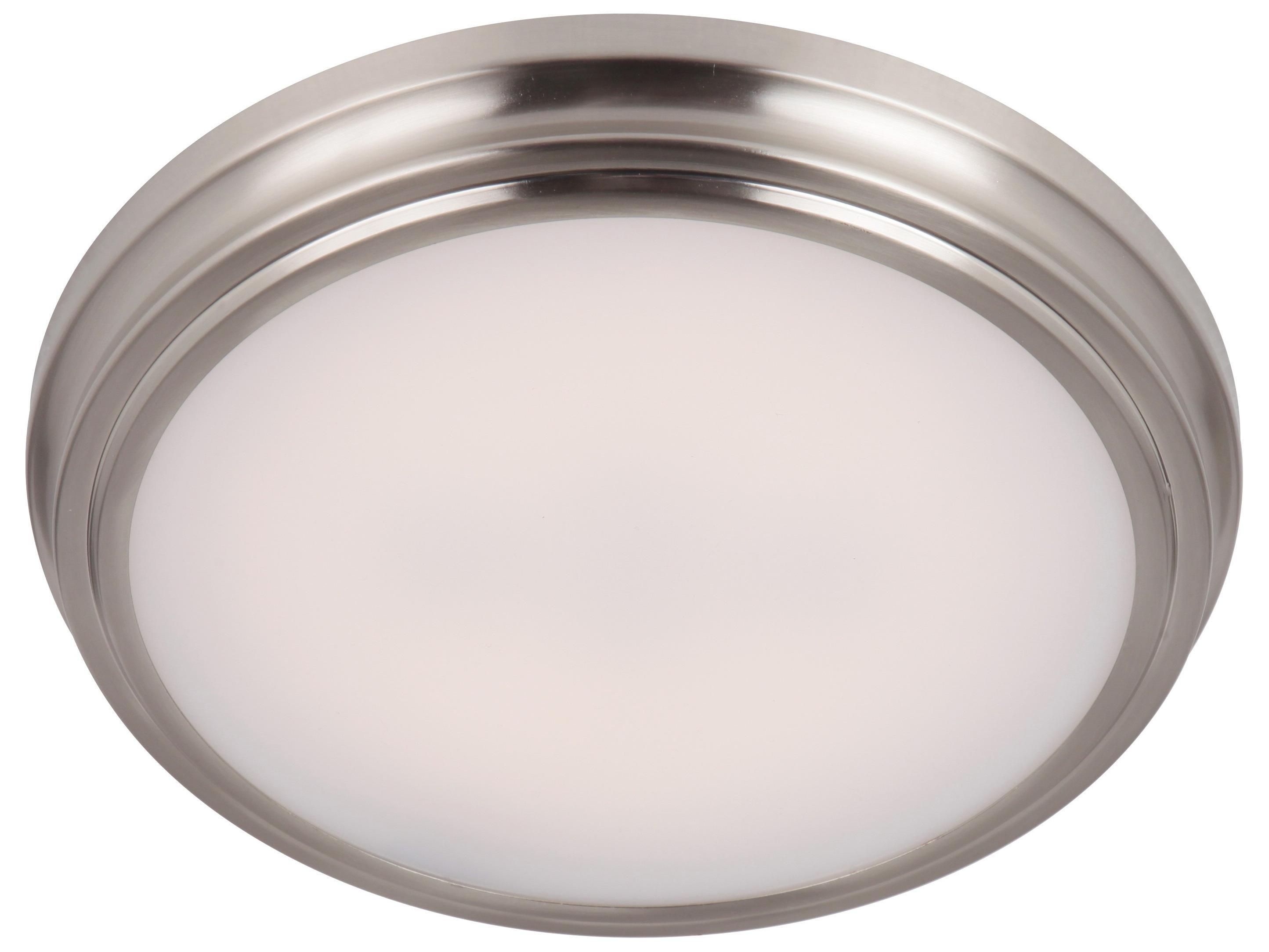 Craftmade X 1-Light Brushed Polished Nickel Glass LED Round Flush Mount