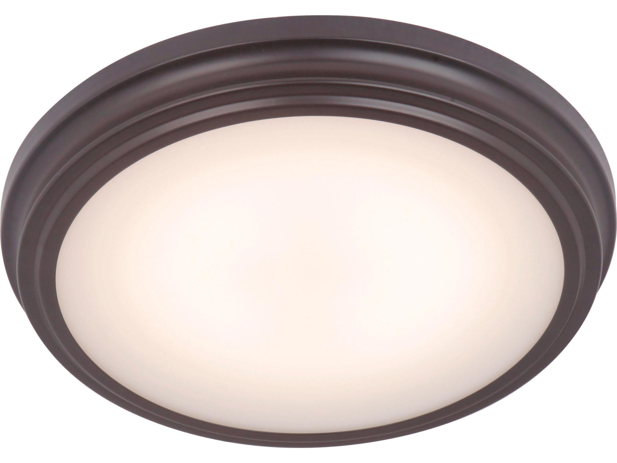 Craftmade X 1-Light Oiled Bronze Glass Round Flush Mount