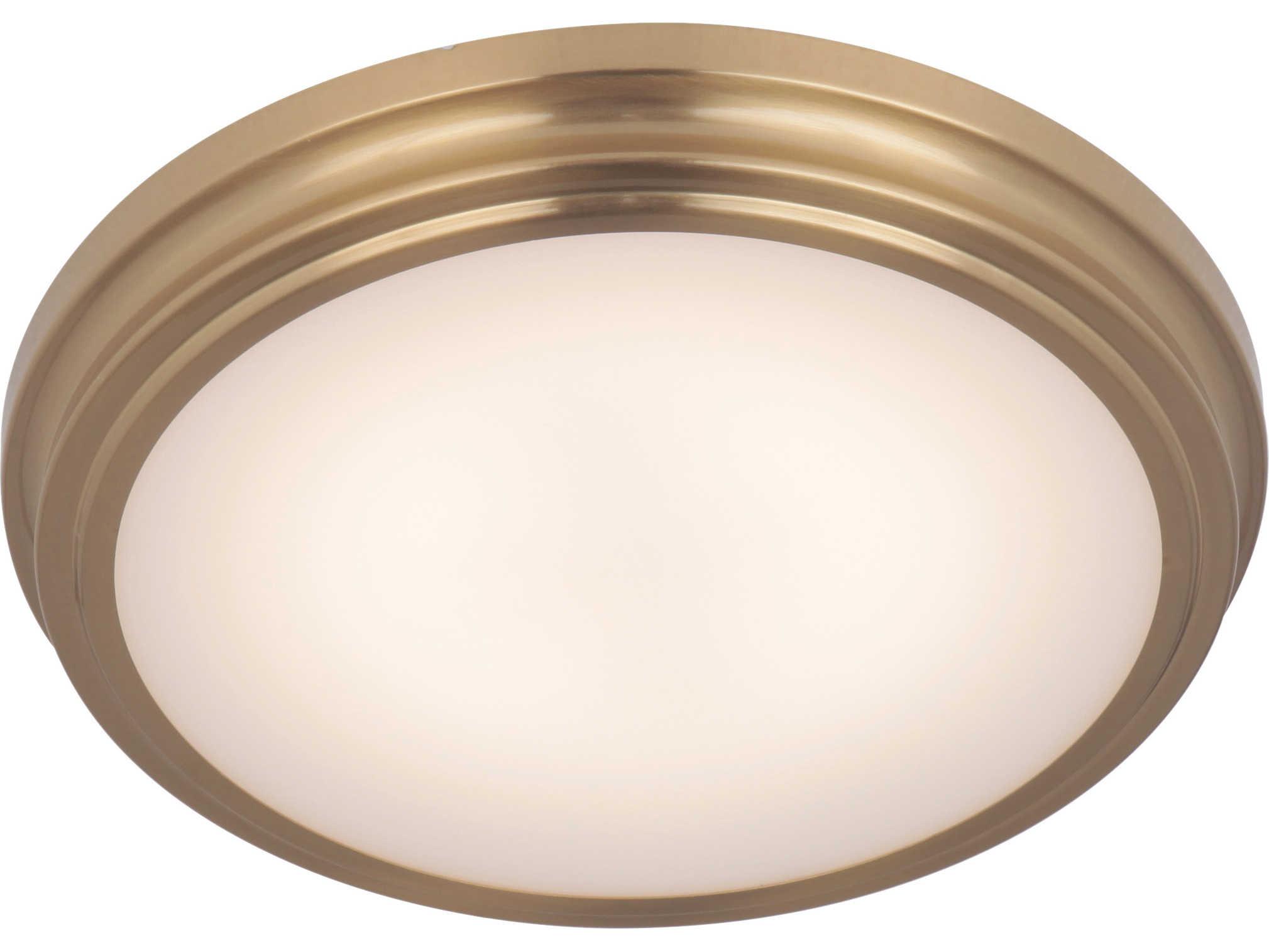 Craftmade X 1-Light Satin Brass Glass LED Round Flush Mount