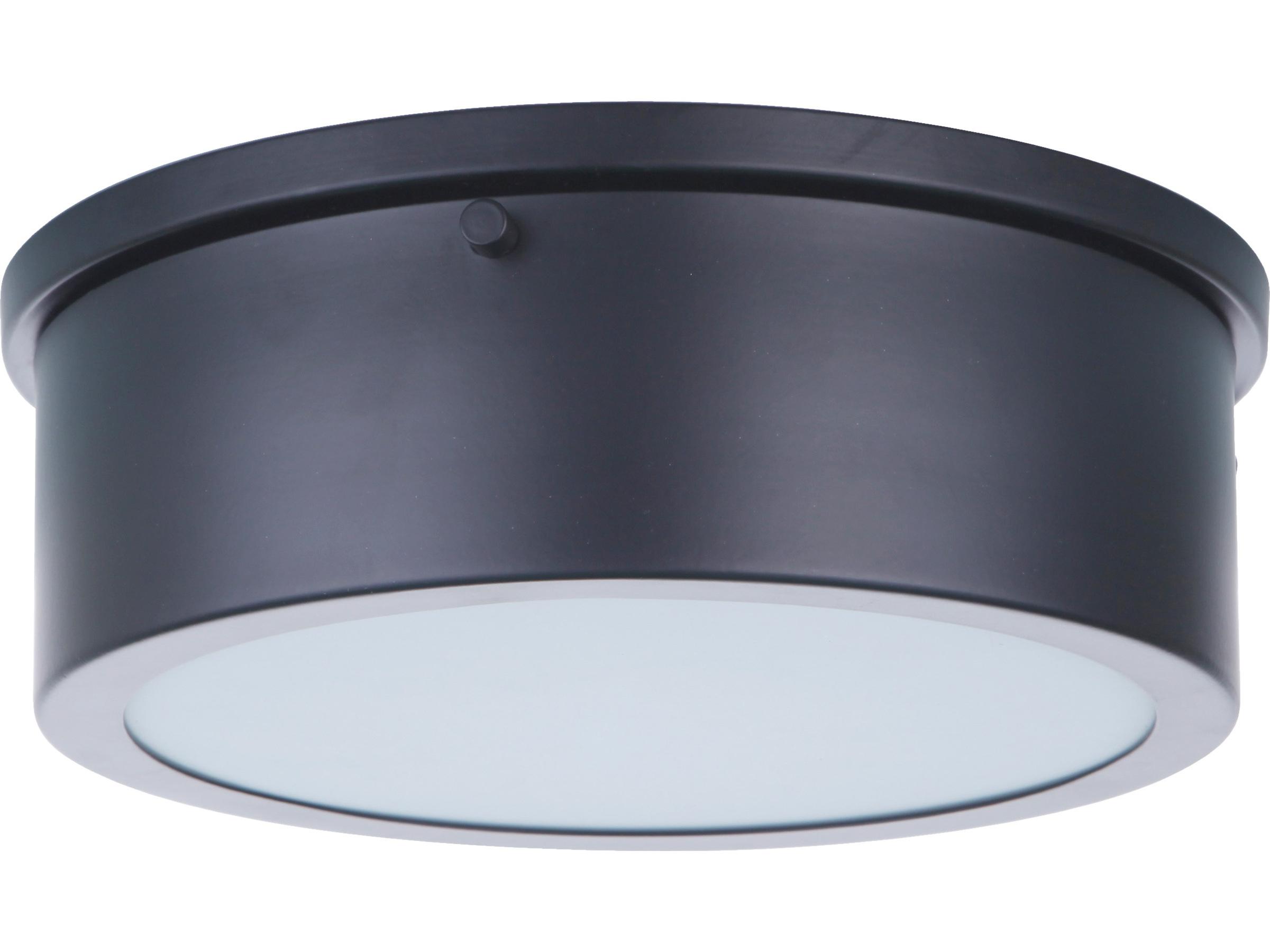Craftmade Fenn Flat Black LED Drum Flush Mount