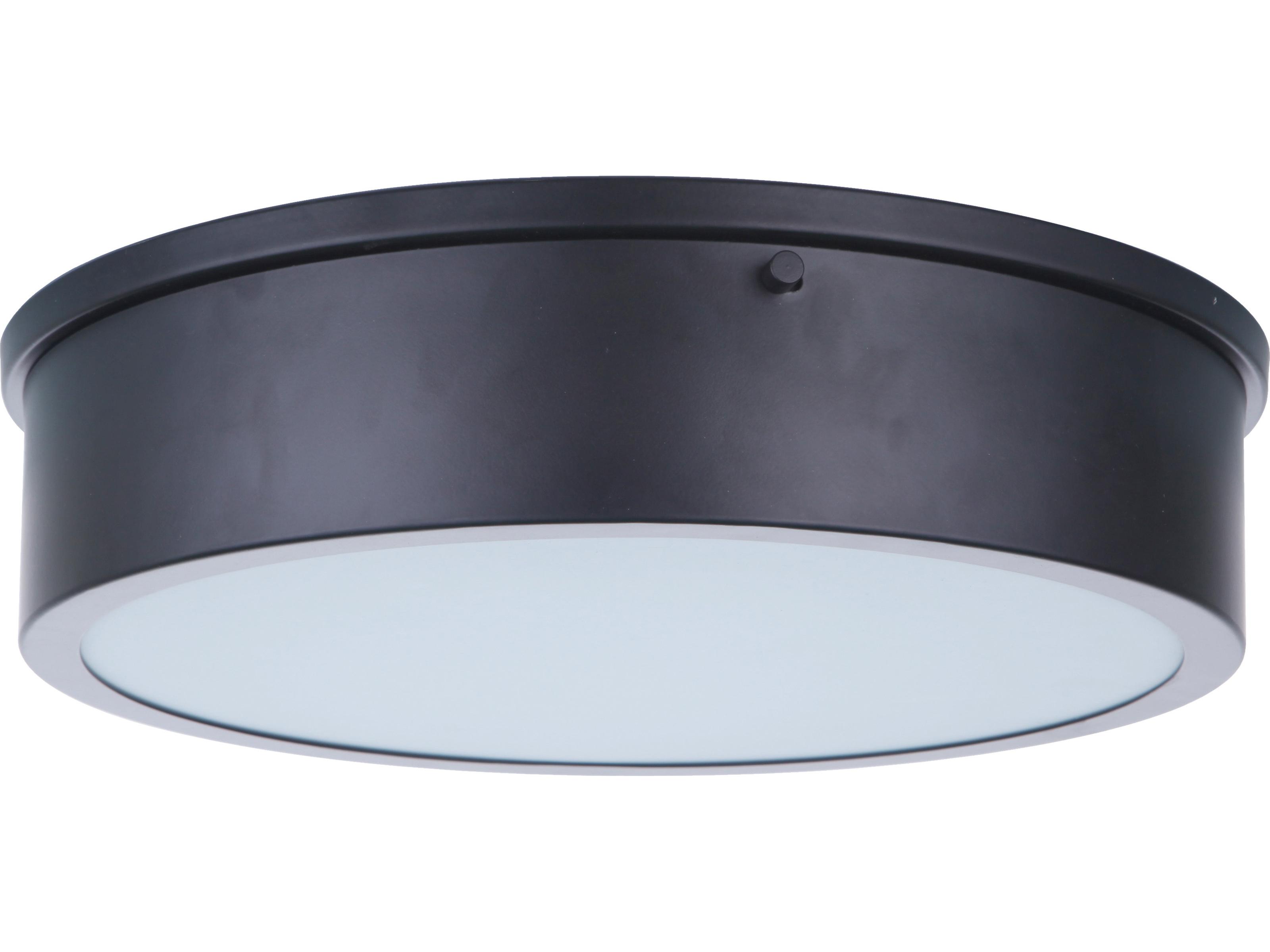 Craftmade Fenn Flat Black LED Drum Flush Mount