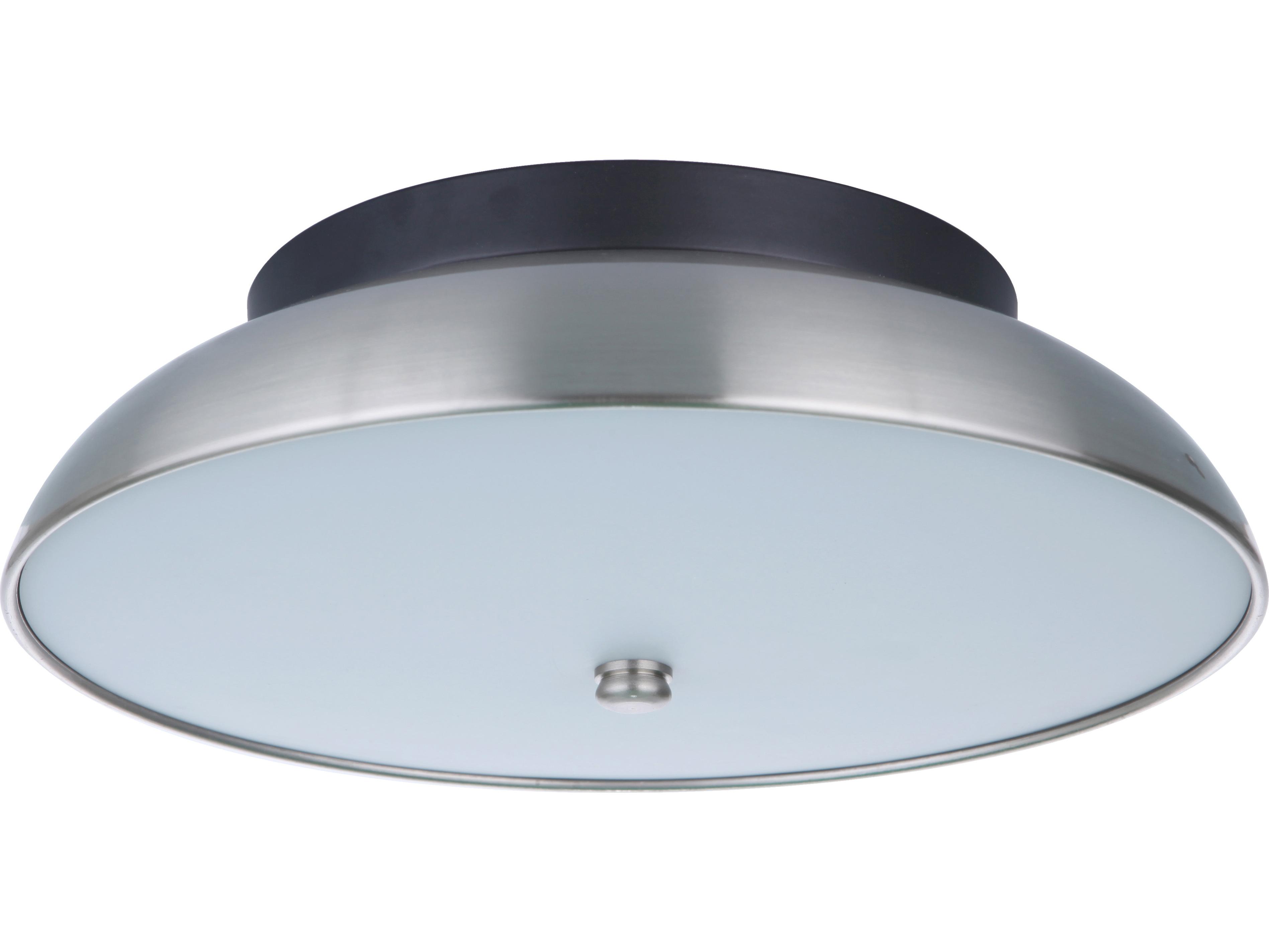 Craftmade Soul Flat Black Brushed Polished Nickel LED Dome Flush Mount