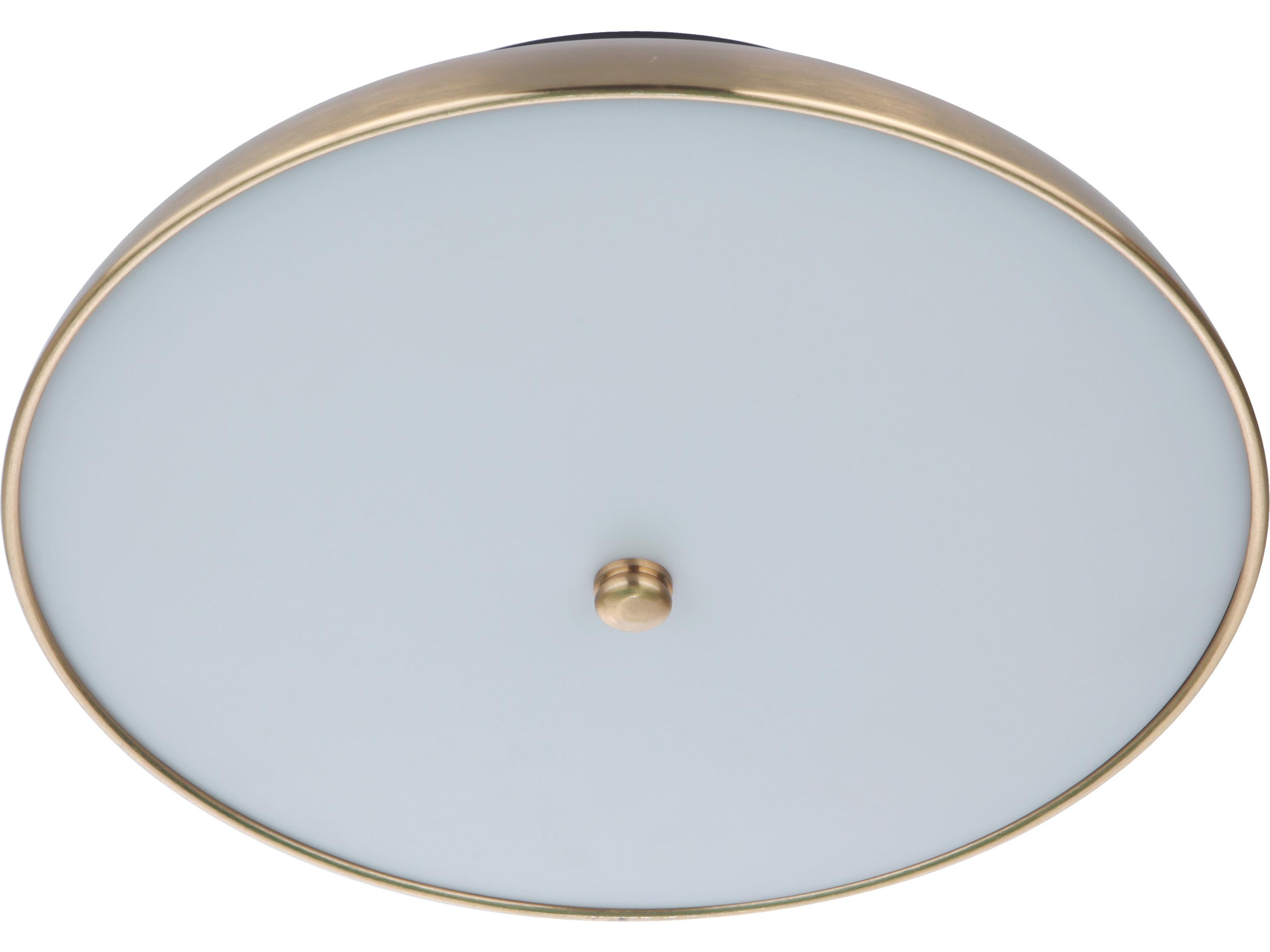 Craftmade Soul Flat Black Satin Brass LED Dome Flush Mount